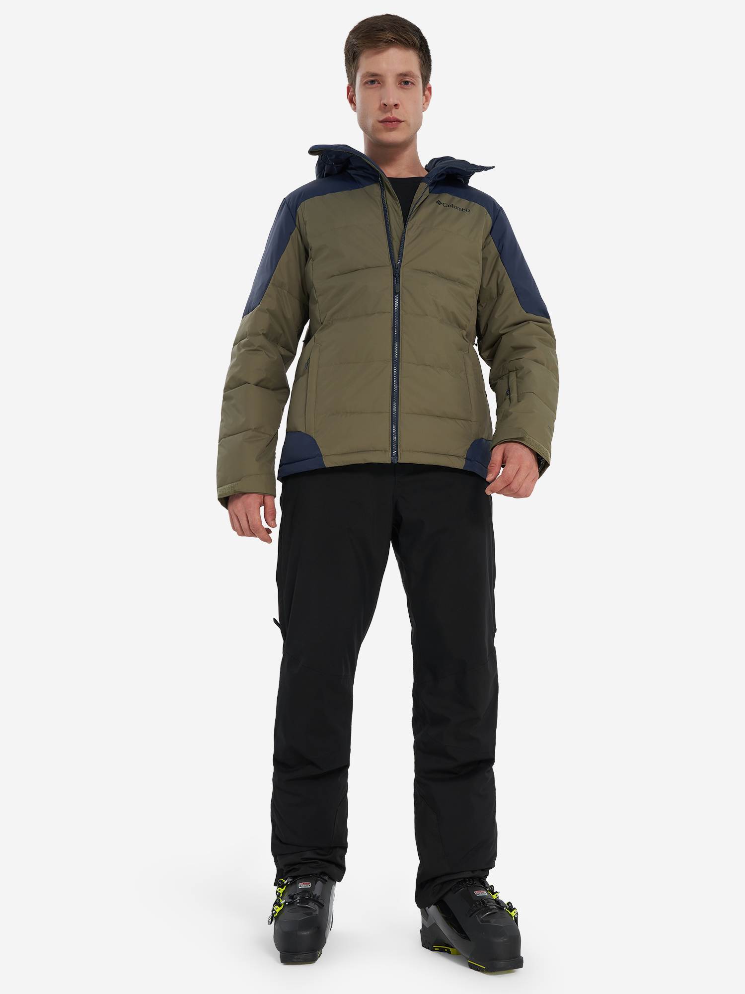 фото Пуховик мужской columbia woolly hollow iii jacket, зеленый
