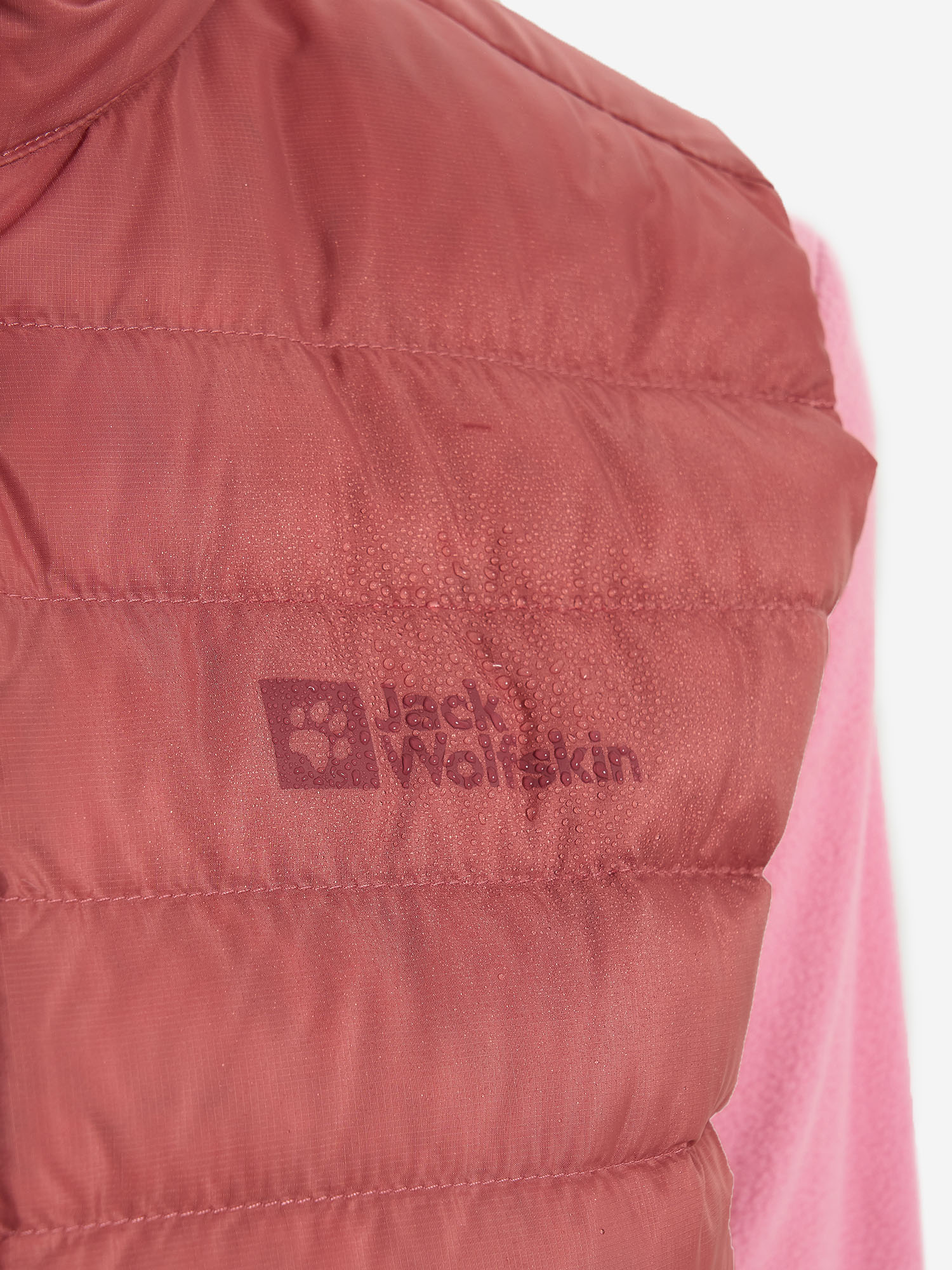 фото Жилет пуховый женский jack wolfskin pilvi, красный