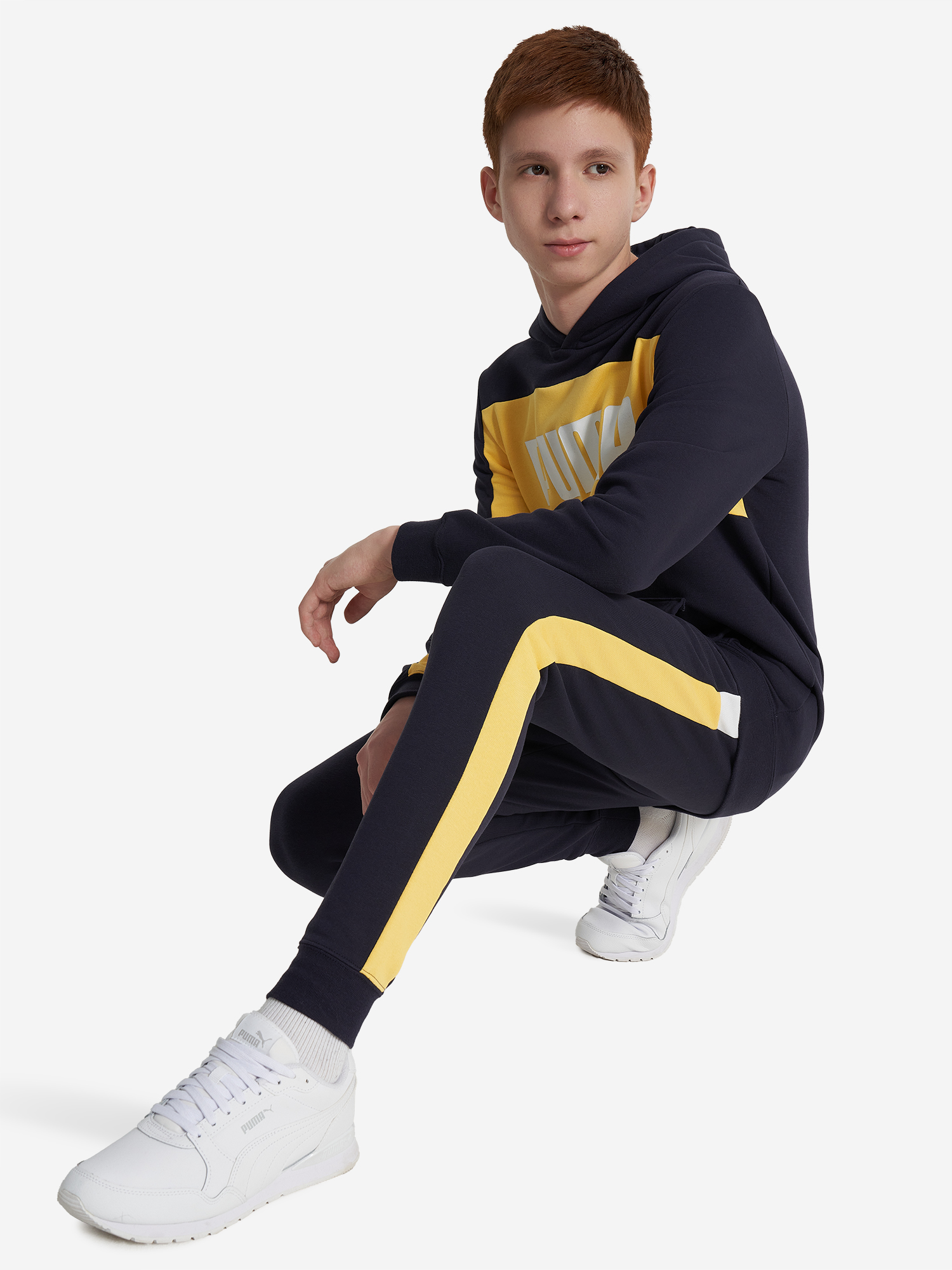 фото Брюки для мальчиков puma block, синий