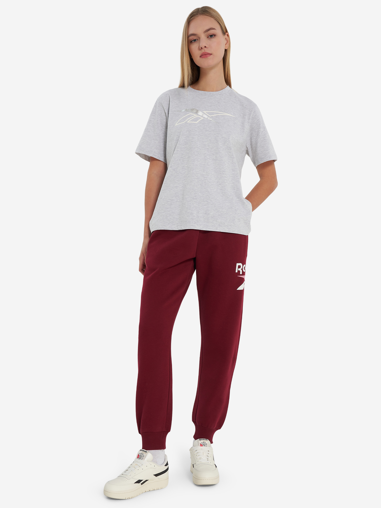 фото Брюки женские reebok stacey 2 col, красный