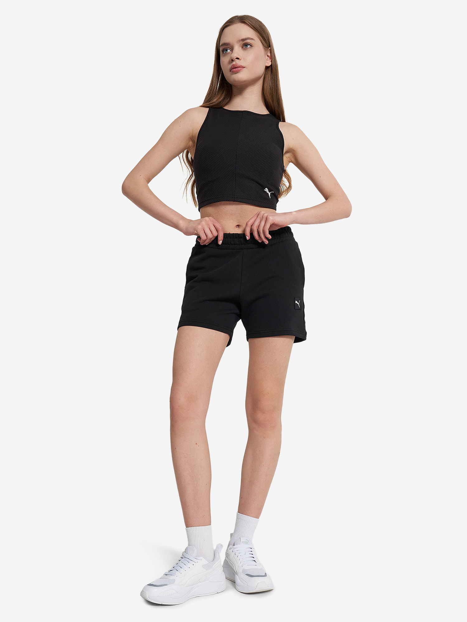 фото Шорты женские puma ess elevated, черный