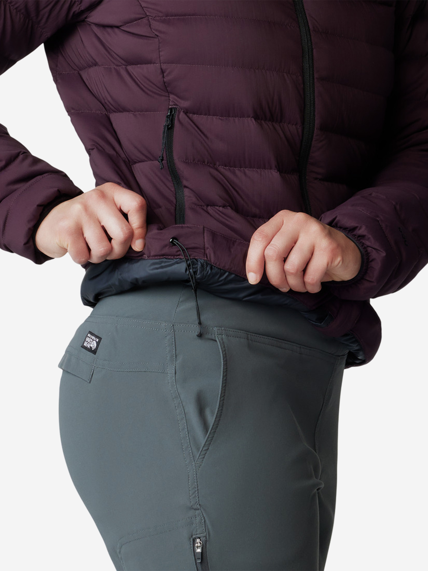фото Пуховик женский mountain hardwear deloro, фиолетовый