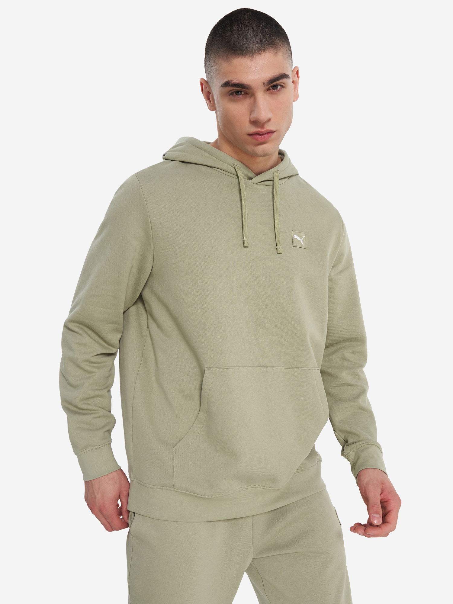 фото Худи мужское puma ess elevated, зеленый