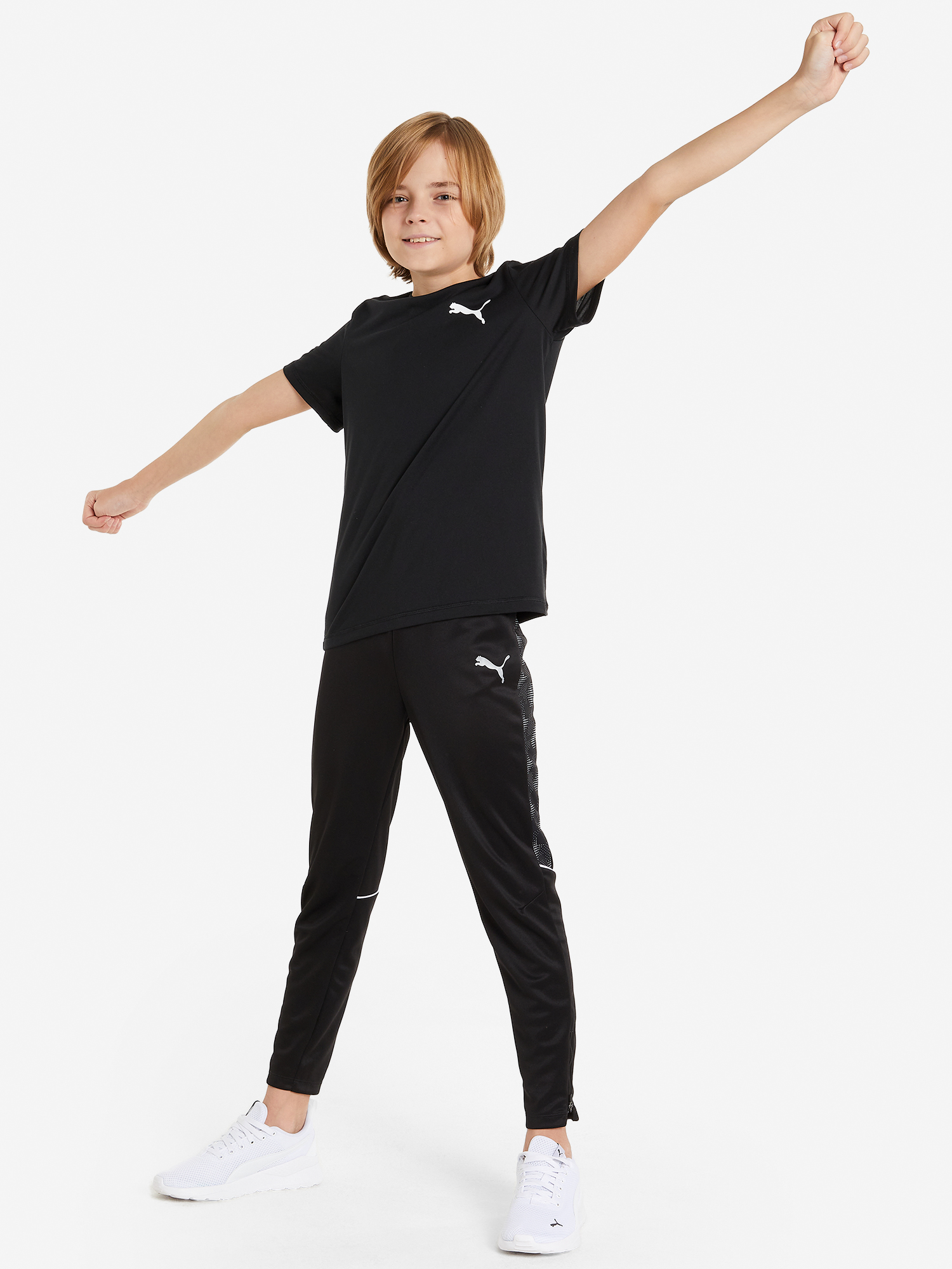 фото Футболка для мальчиков puma active small logo, черный