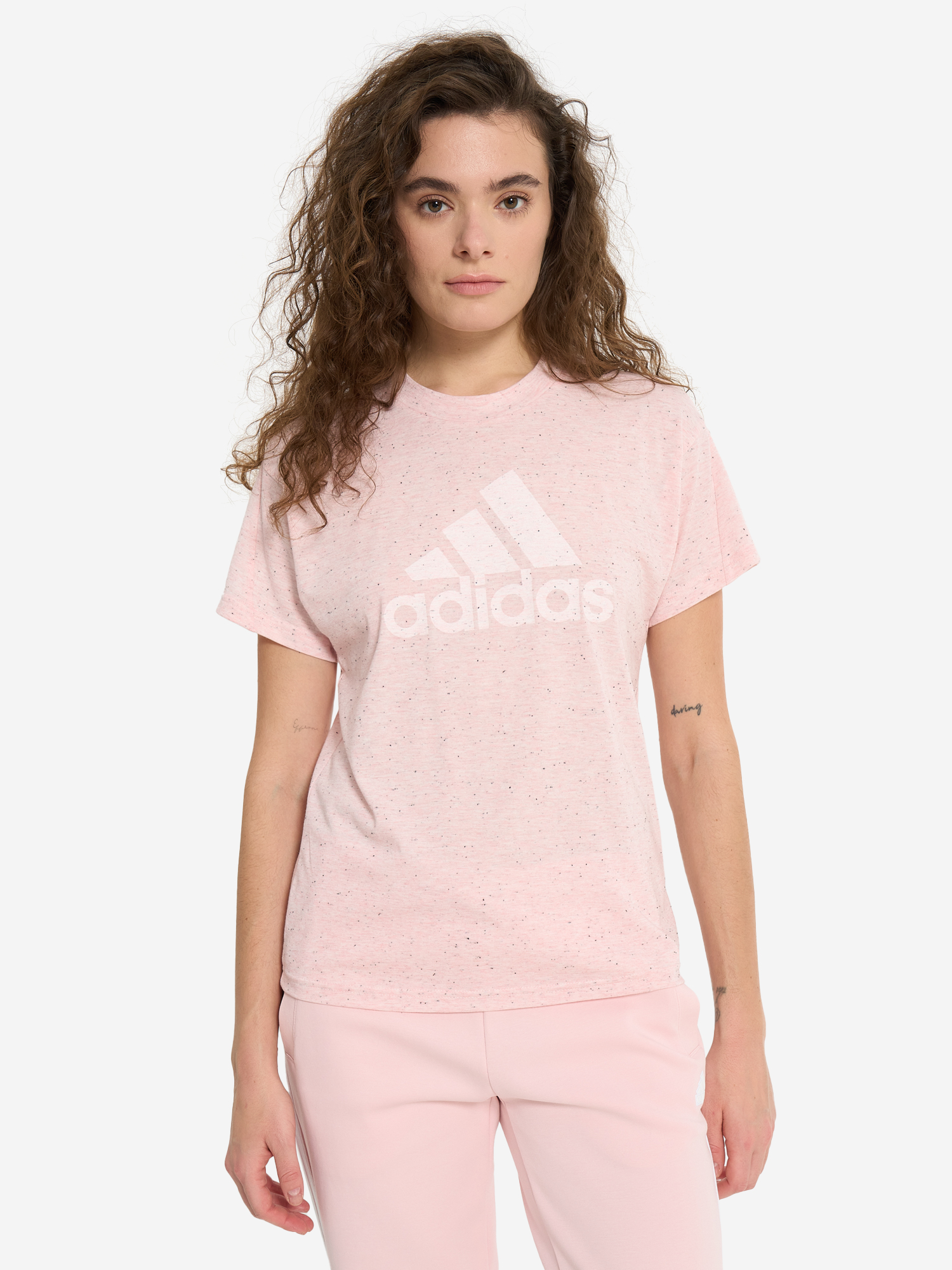 фото Футболка женская adidas, бежевый