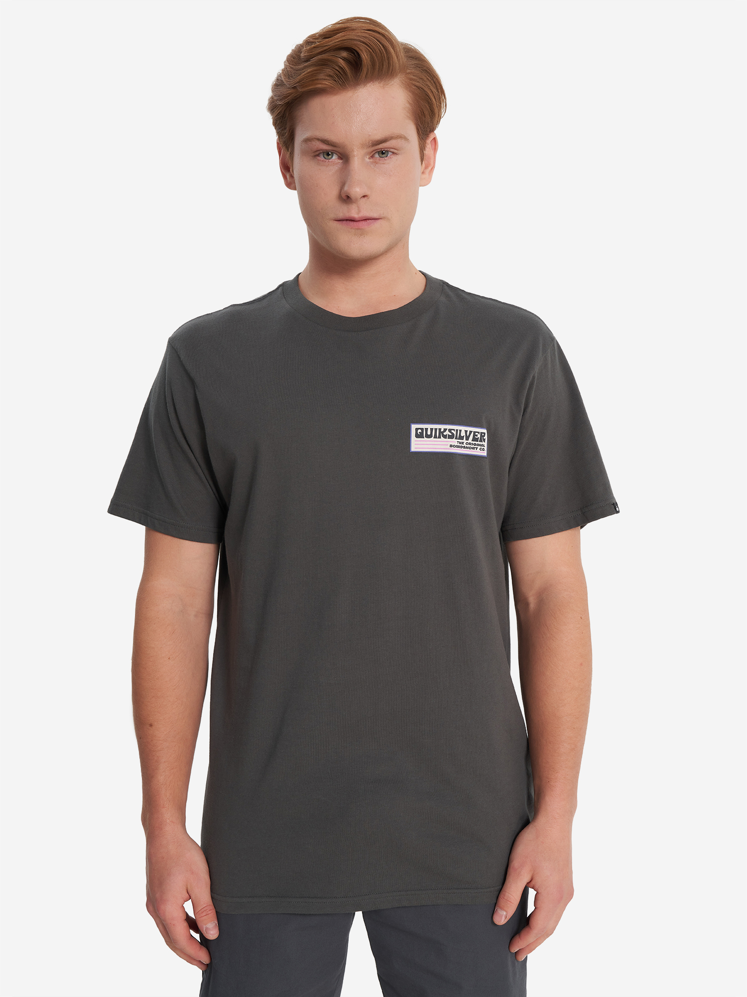 фото Футболка мужская quiksilver palm square, серый