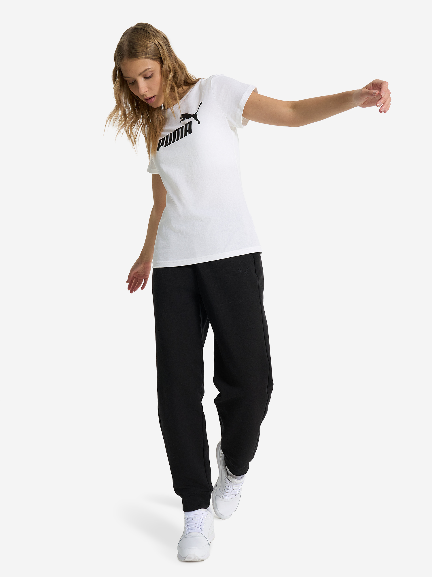 фото Футболка женская puma ess no. 1 logo, белый