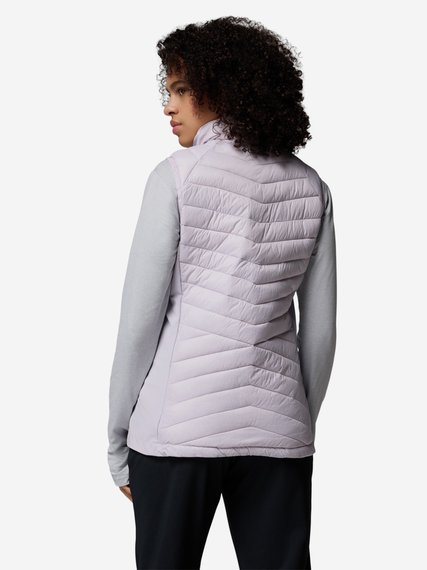 фото Жилет утепленный женский columbia powder pass iii hybrid vest, розовый