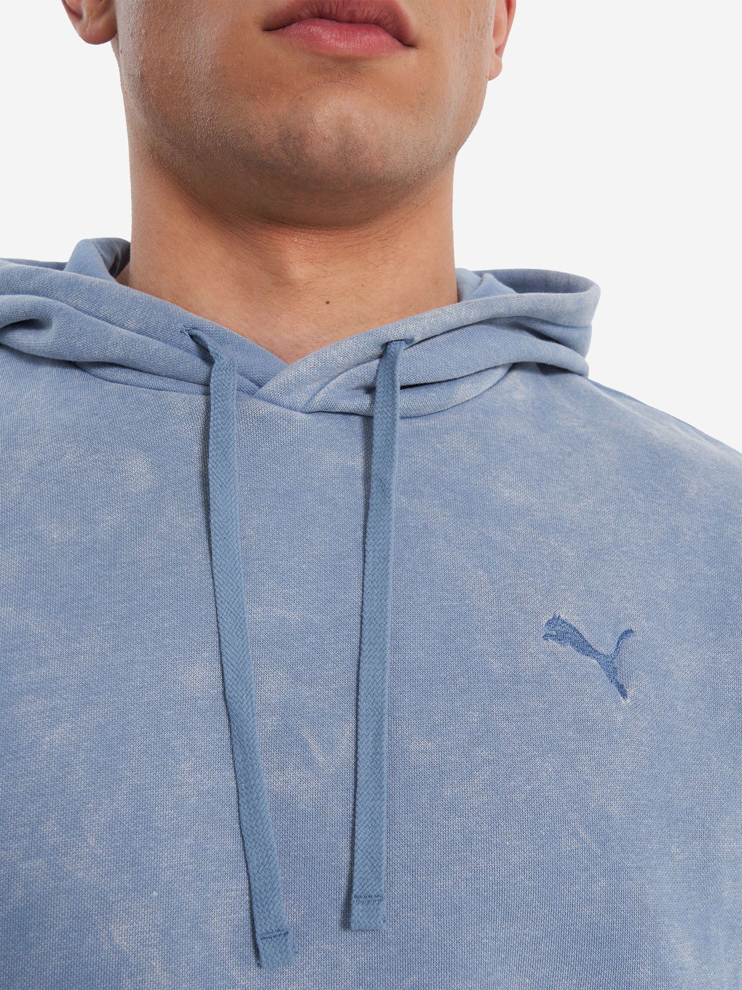 фото Худи мужское puma ess elevated, голубой