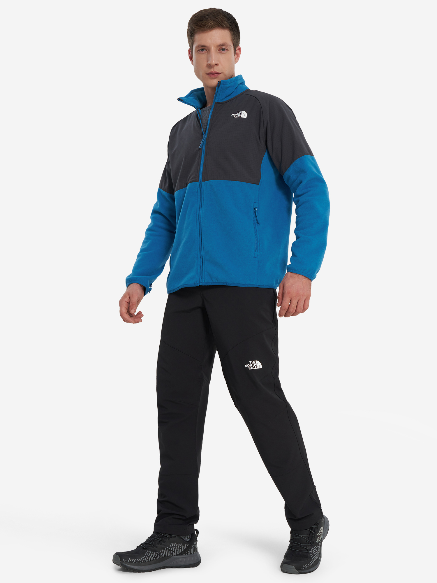 фото Толстовка мужская the north face glacier heavyweight, голубой