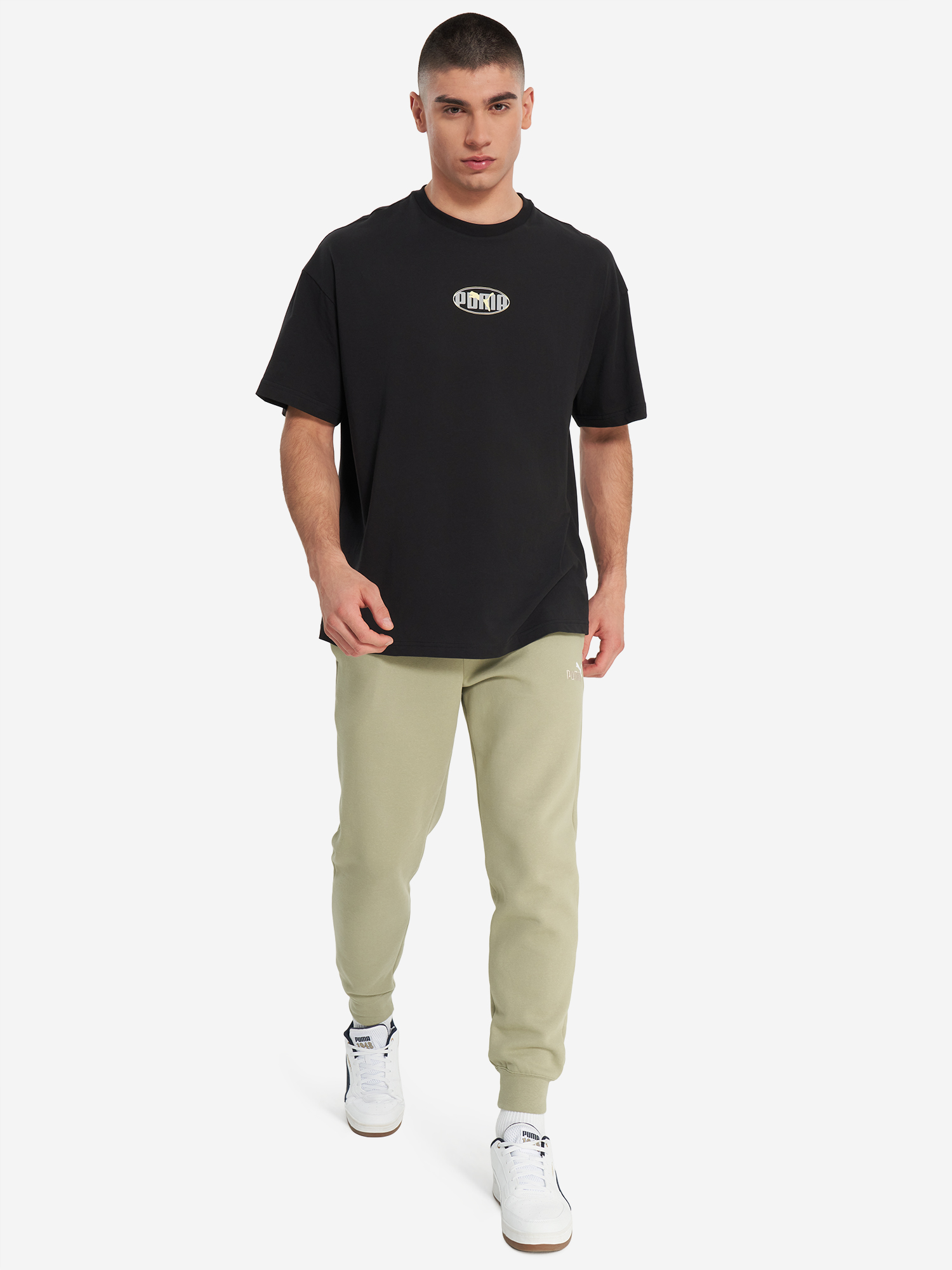 фото Брюки мужские puma ess 2 color no. 1 logo, бежевый
