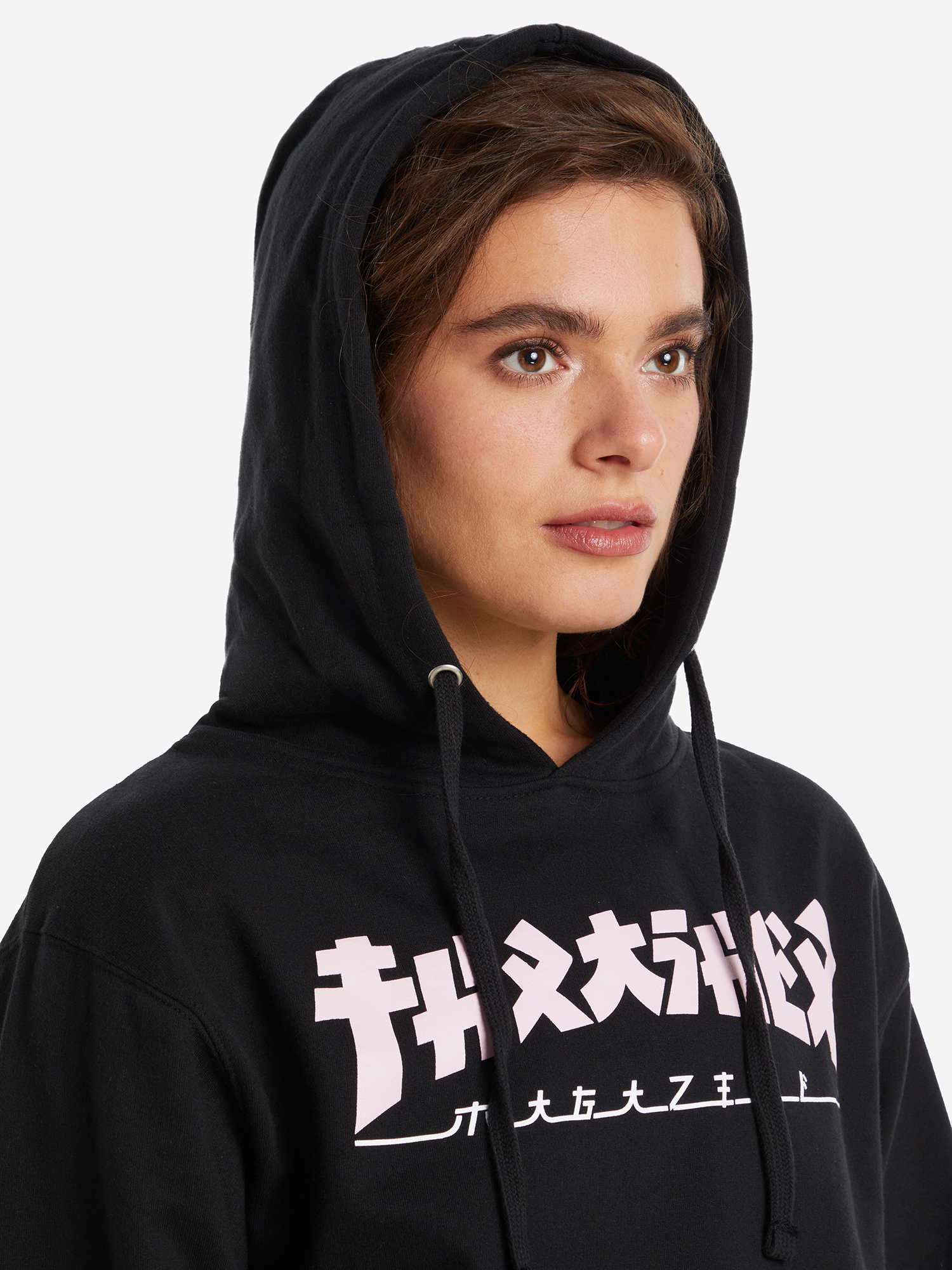 фото Худи женское thrasher godzilla, черный