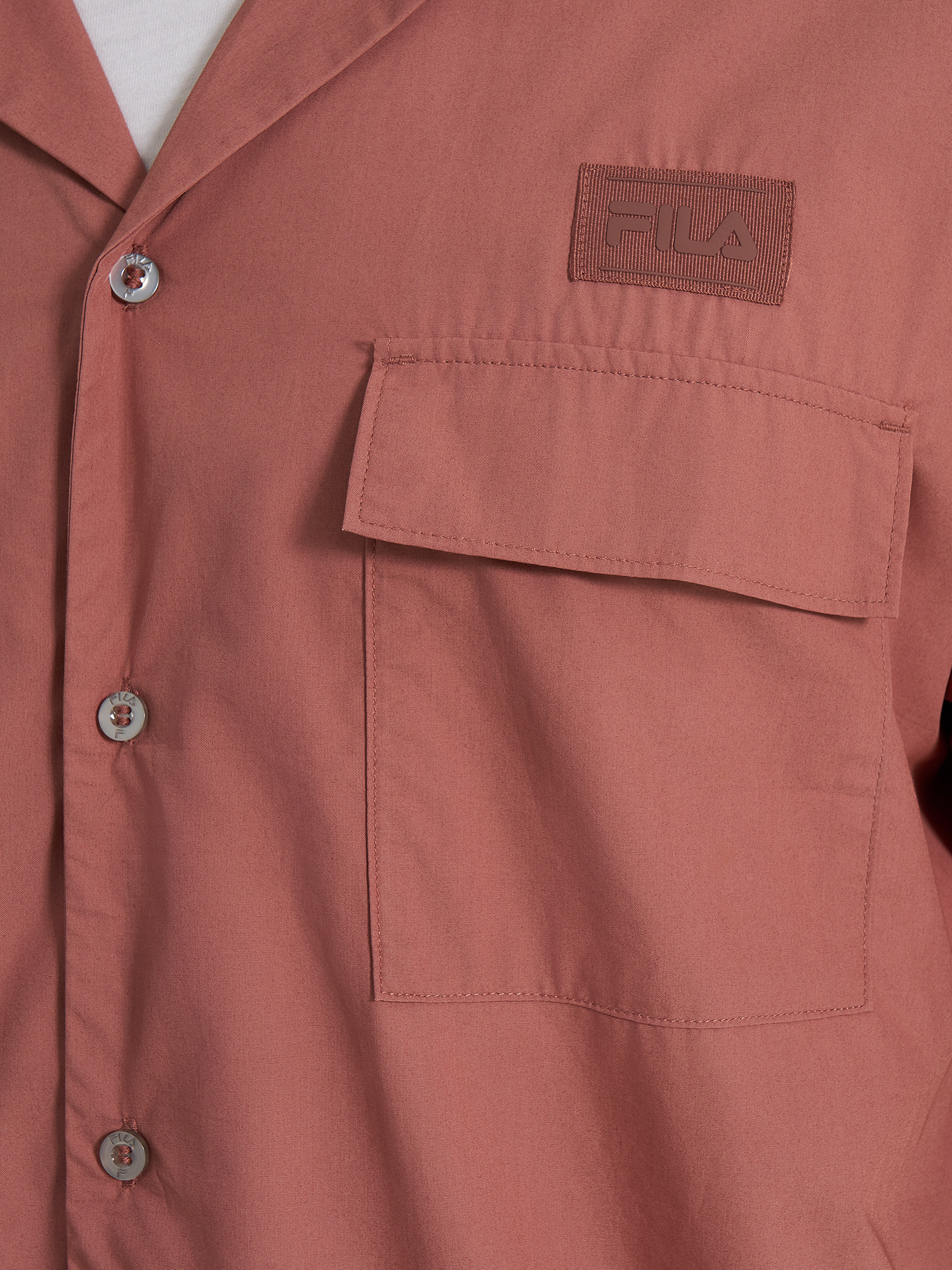 фото Рубашка с коротким рукавом мужская fila, бежевый
