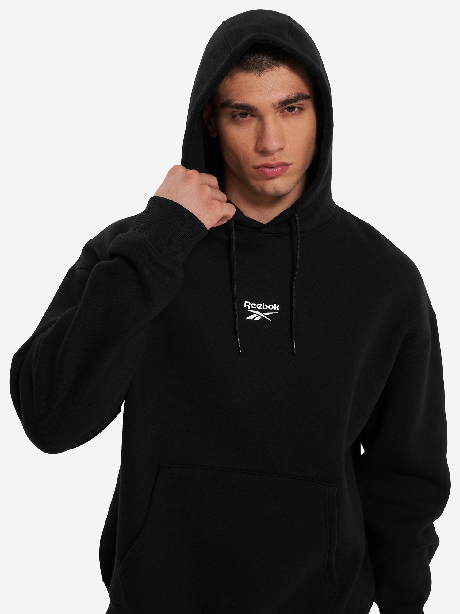 фото Худи мужское reebok nabeel mountain, черный