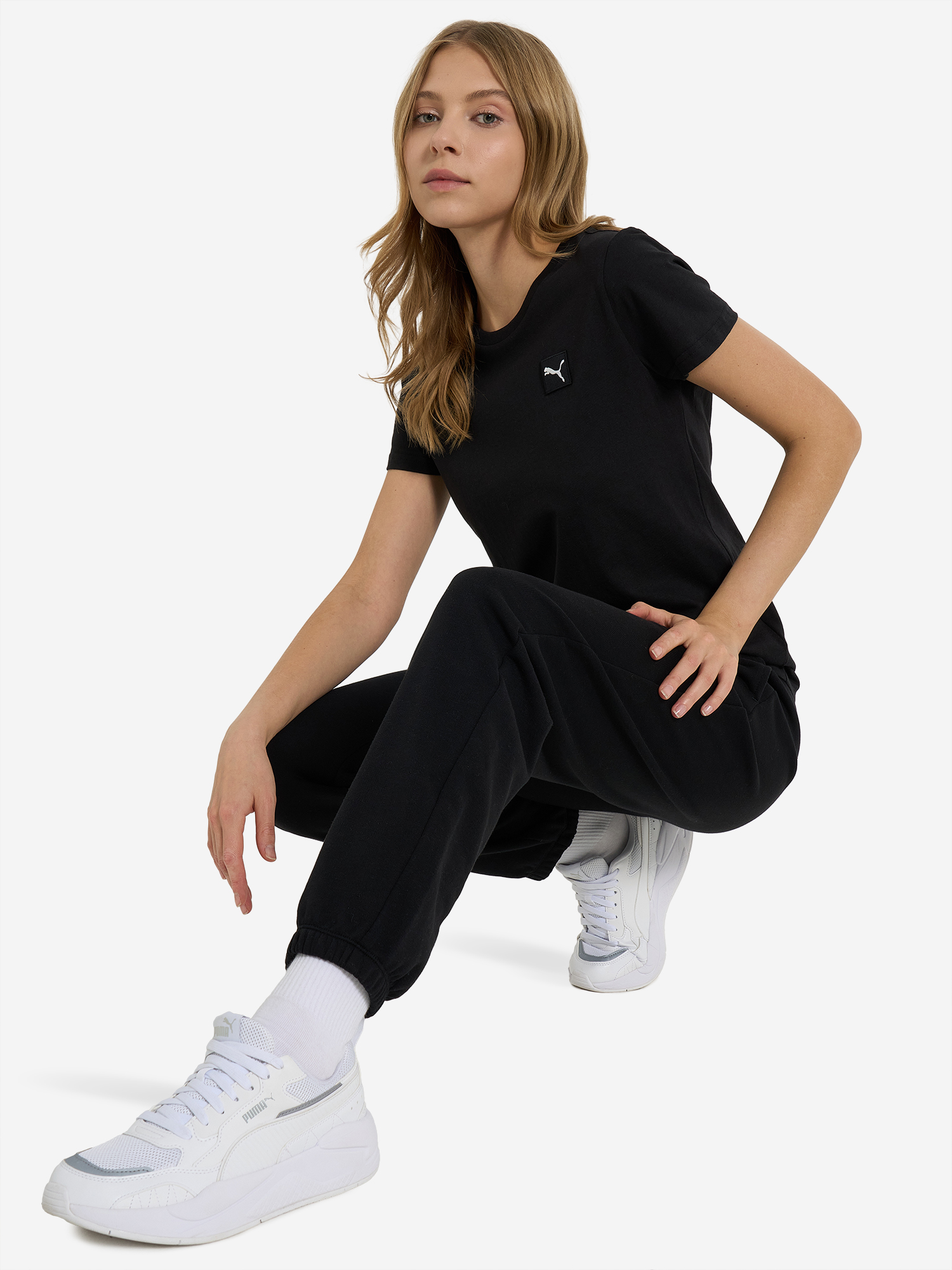 фото Футболка женская puma ess elevated, черный