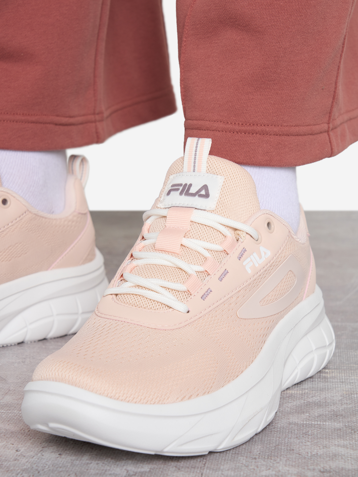 фото Кроссовки женские fila base 3.0 mesh, розовый