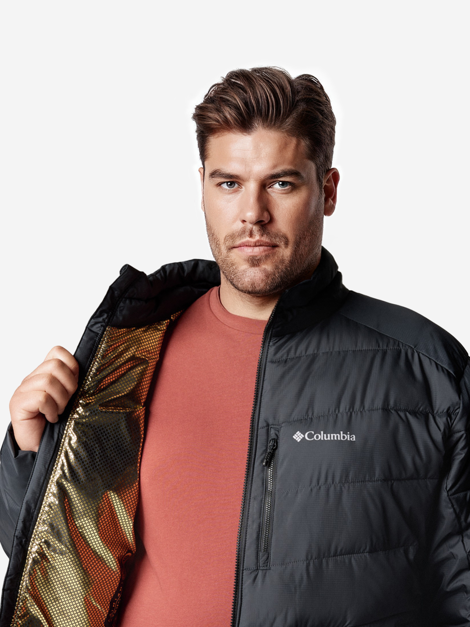 фото Пуховик мужской columbia, plus size labyrinth loop ii jacket, черный