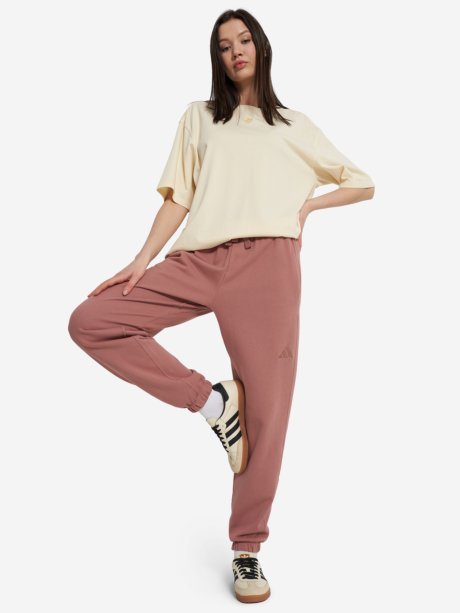 фото Брюки женские adidas, коричневый