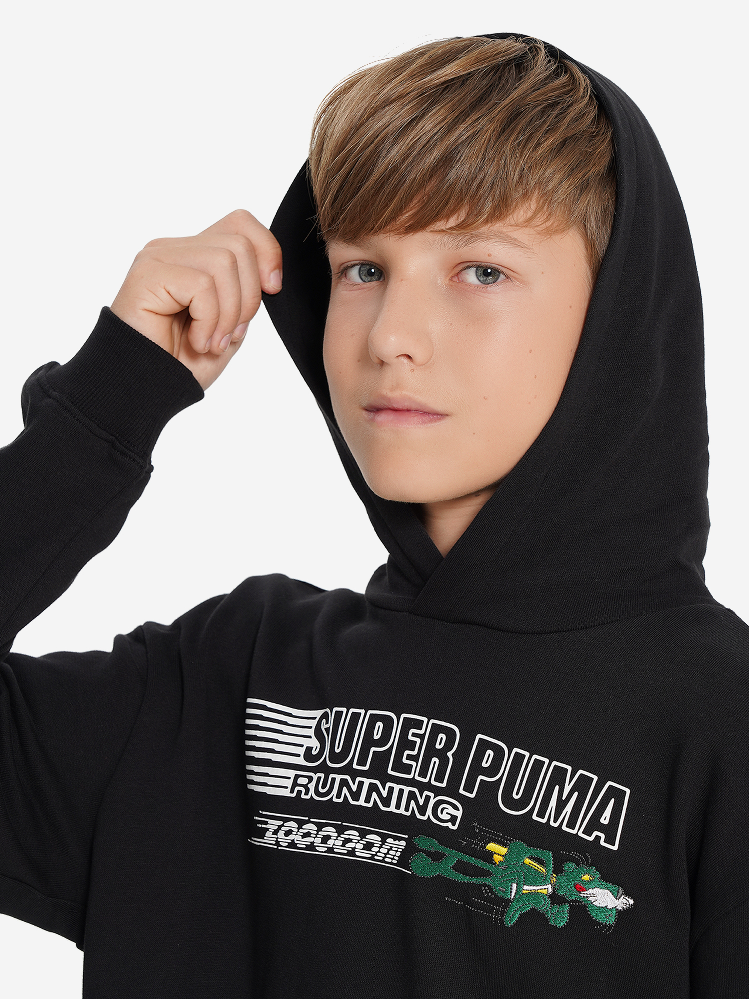 фото Худи для мальчиков puma super, черный