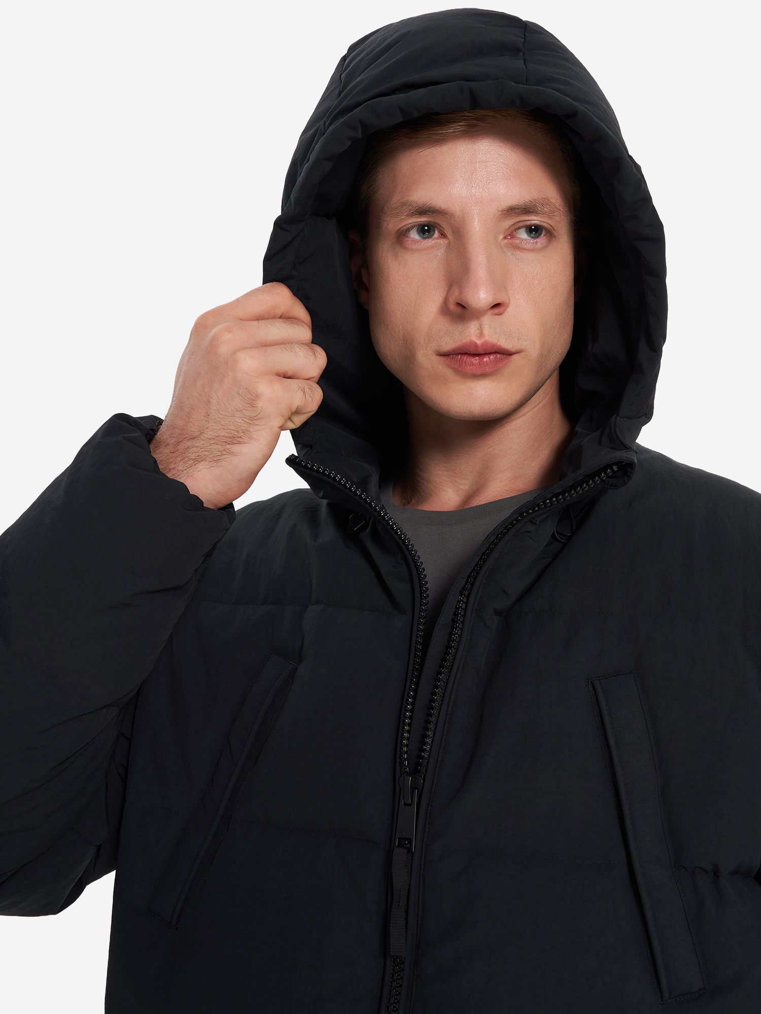 фото Пуховик мужской jack wolfskin nordlicht, черный