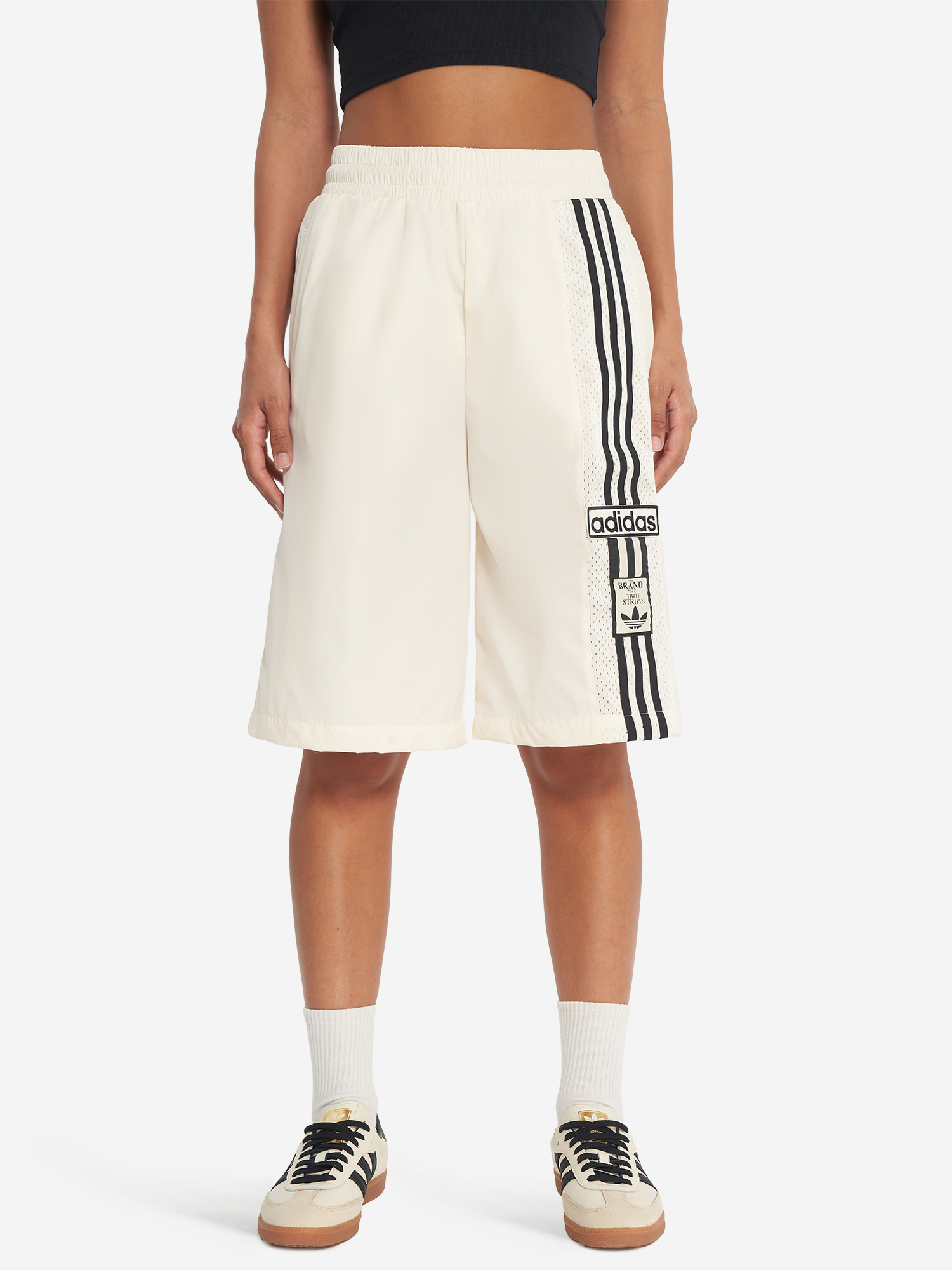 фото Брюки женские adidas, бежевый
