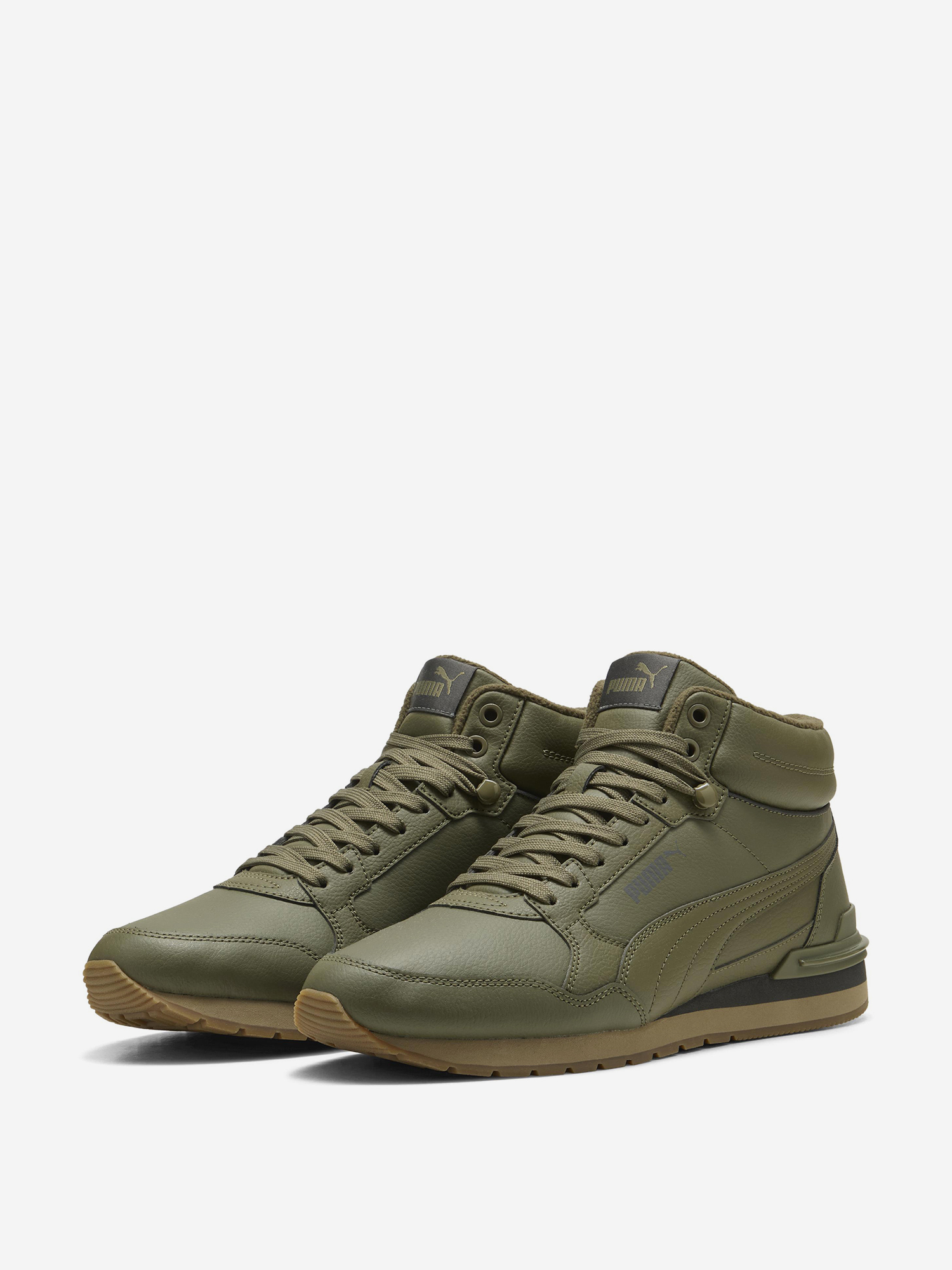 фото Кроссовки утепленные мужские puma st runner v4, зеленый