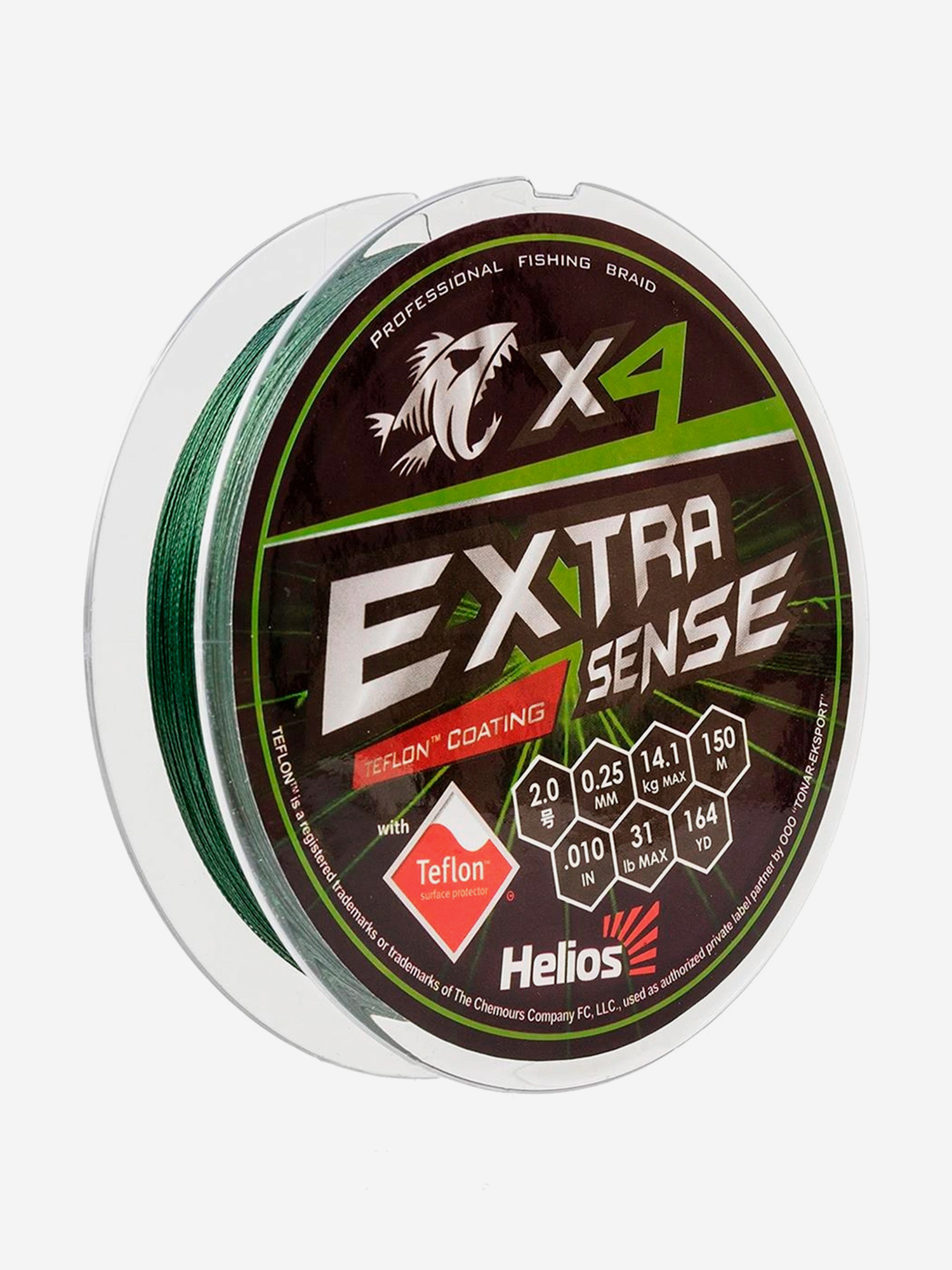 Шнур плетеный для рыбалки Helios Extrasense X4 PE, 150м, 0,25мм, 14,1кг, зеленый, Зеленый
Шнур плетеный для рыбалки Helios Extrasense X4 PE, 150м, 0,25мм, 14,1кг, зеленый, Зеленый