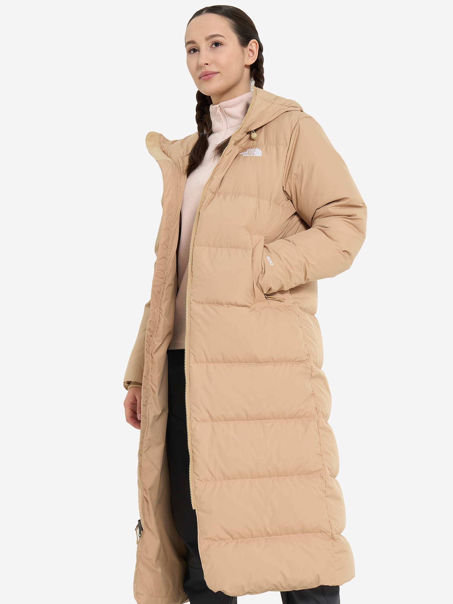 фото Пуховик женский the north face triple c, бежевый