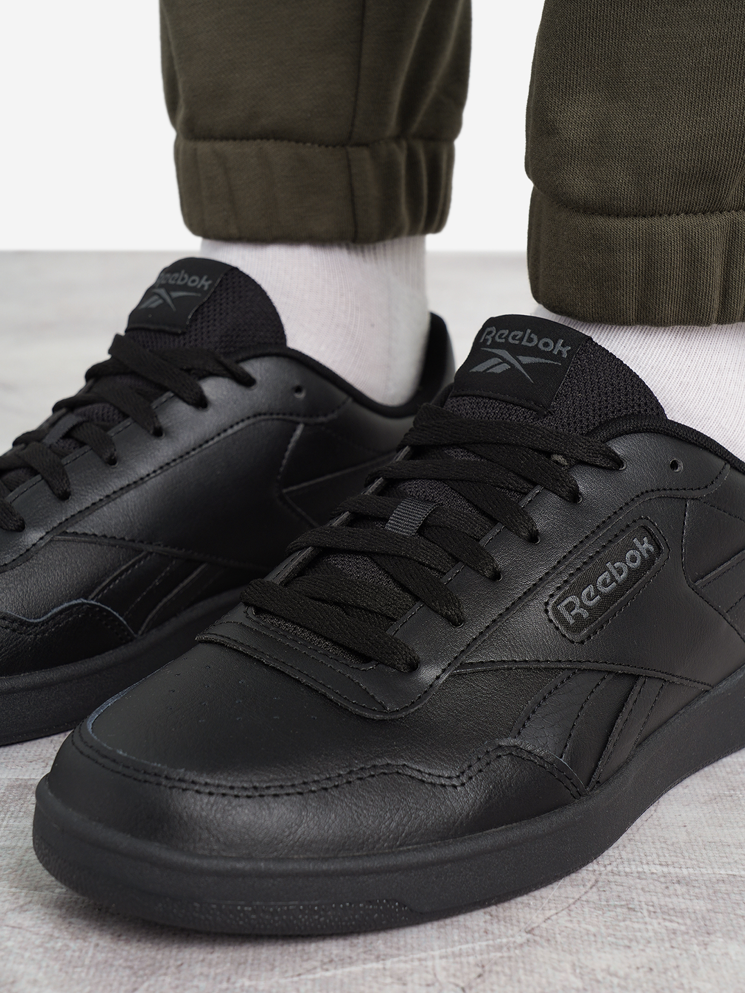 фото Кеды мужские reebok court advance, черный