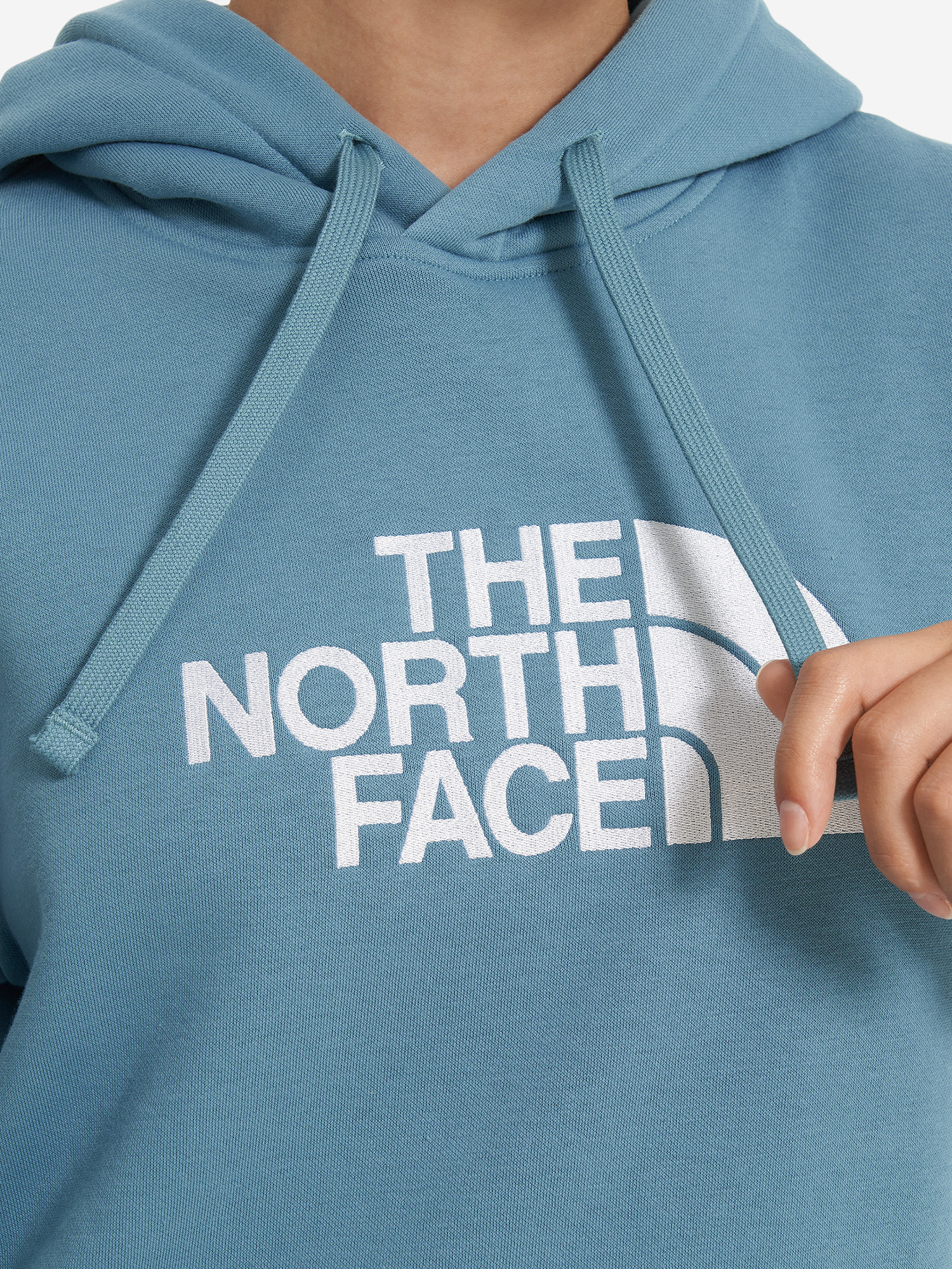 фото Худи женское the north face drew peak, голубой