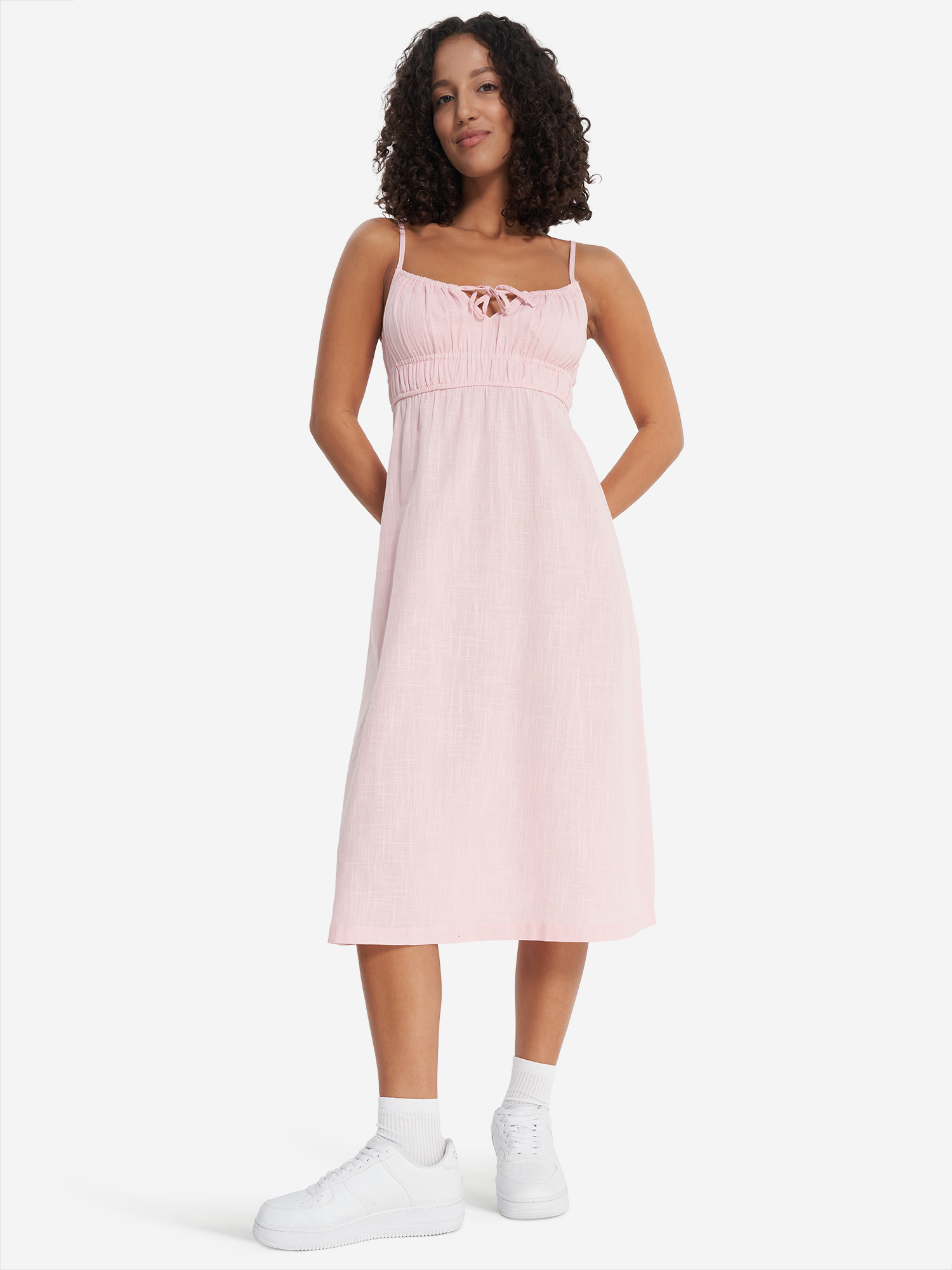 фото Платье женское roxy rosie skies slub, розовый