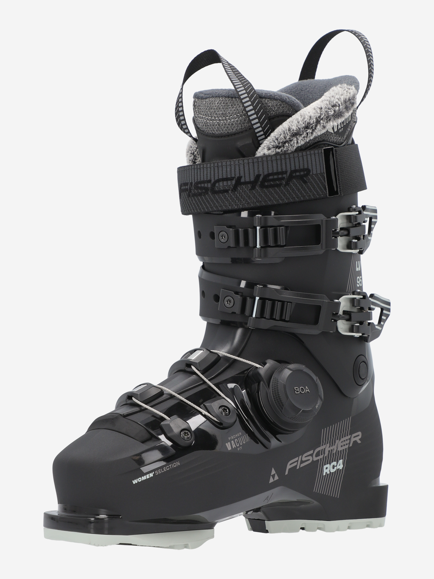 фото Ботинки горнолыжные женские fischer rc4 95 lv boa rhino, серый