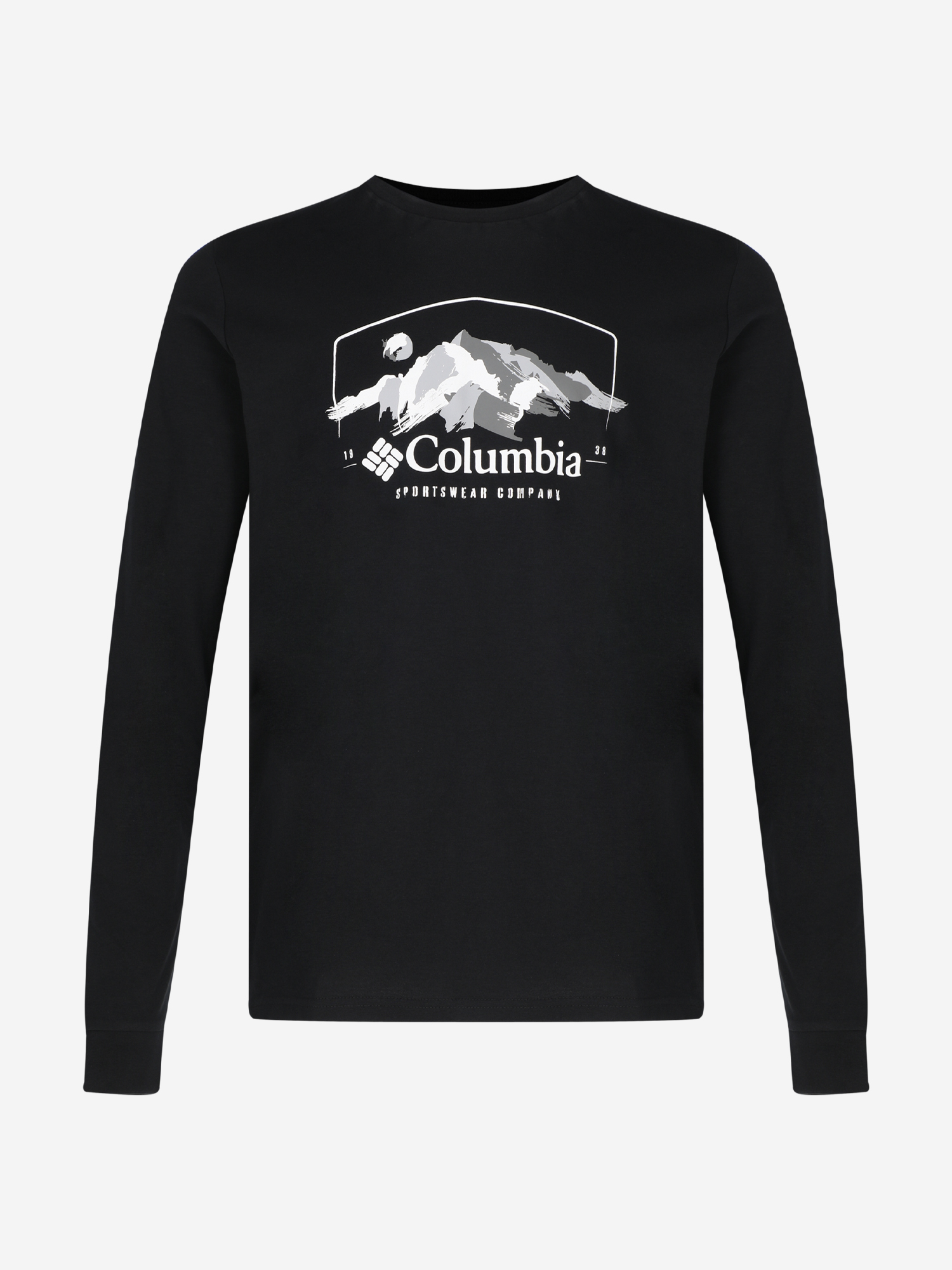 фото Лонгслив мужской columbia csc seasonal logo ls tee, черный