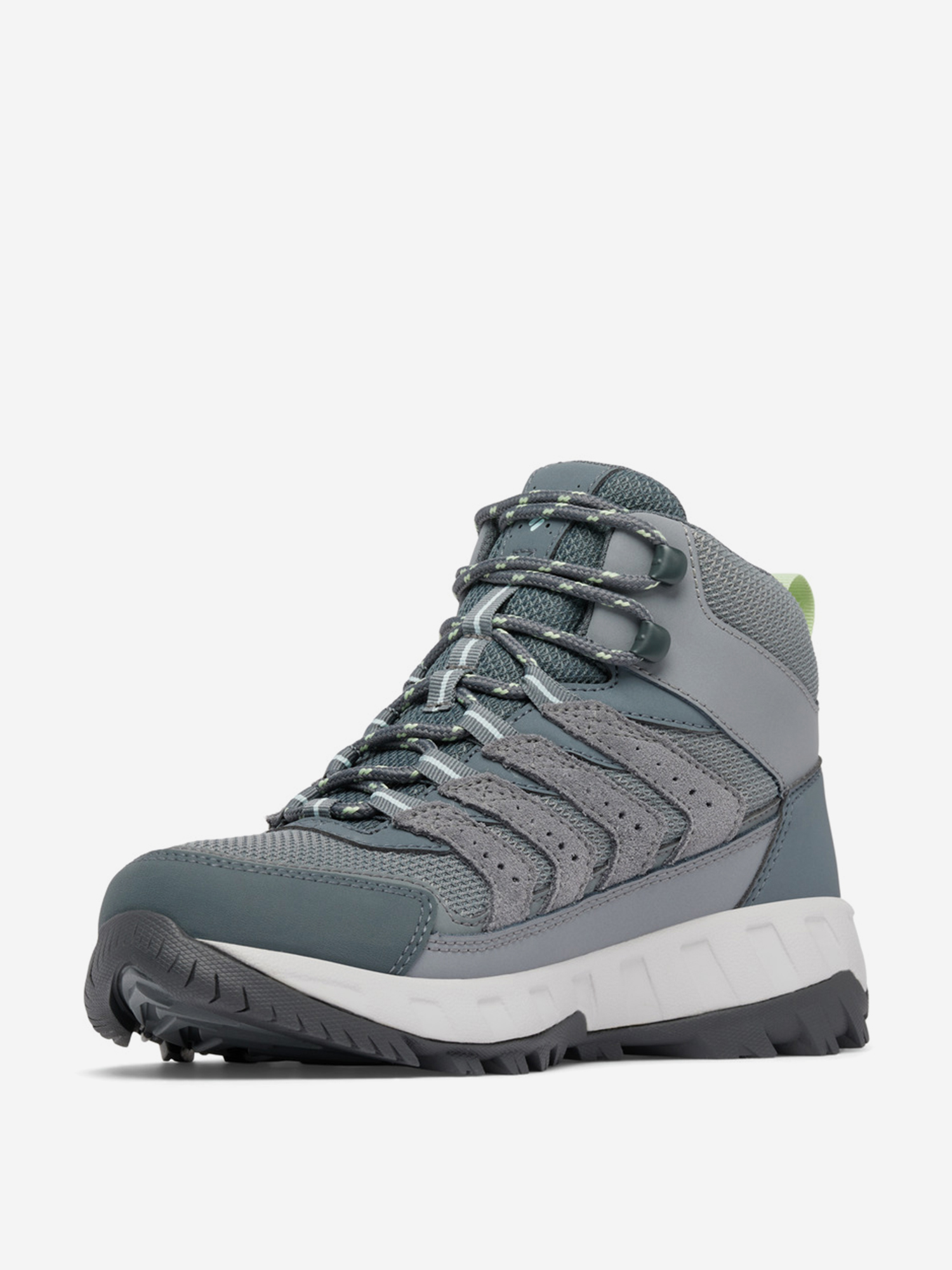 фото Ботинки женские columbia strata trail mid wp, серый