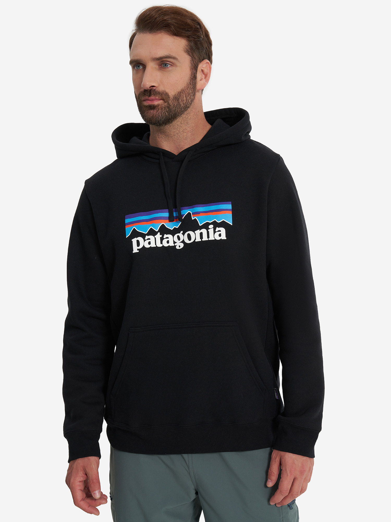 фото Худи мужское patagonia logo uprisal, черный