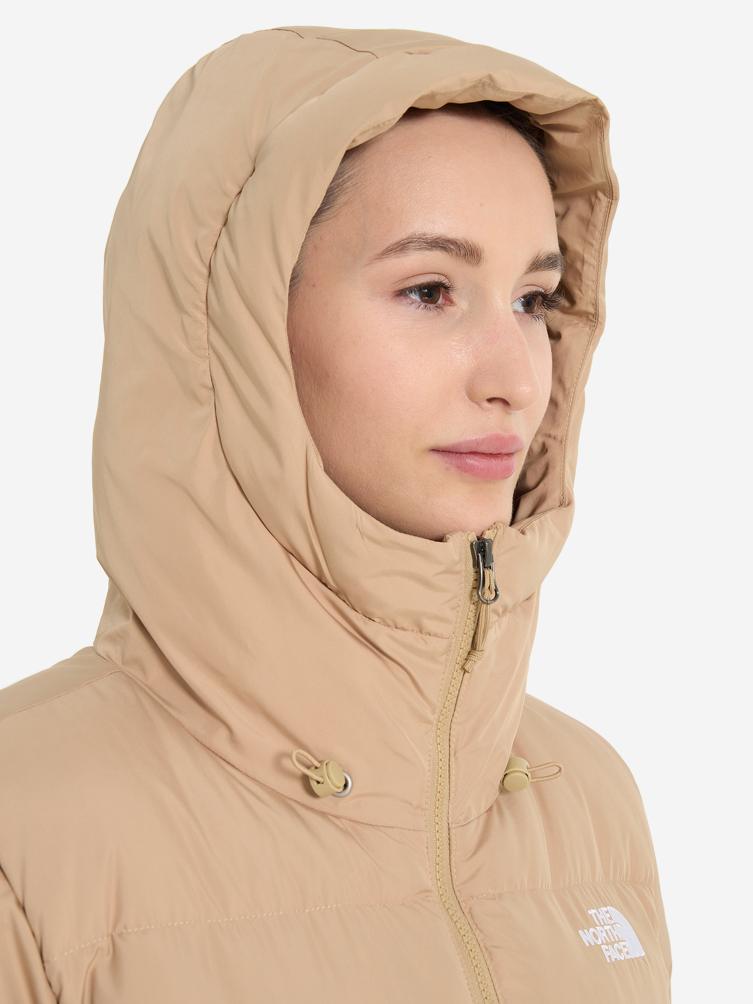 фото Пуховик женский the north face triple c, бежевый