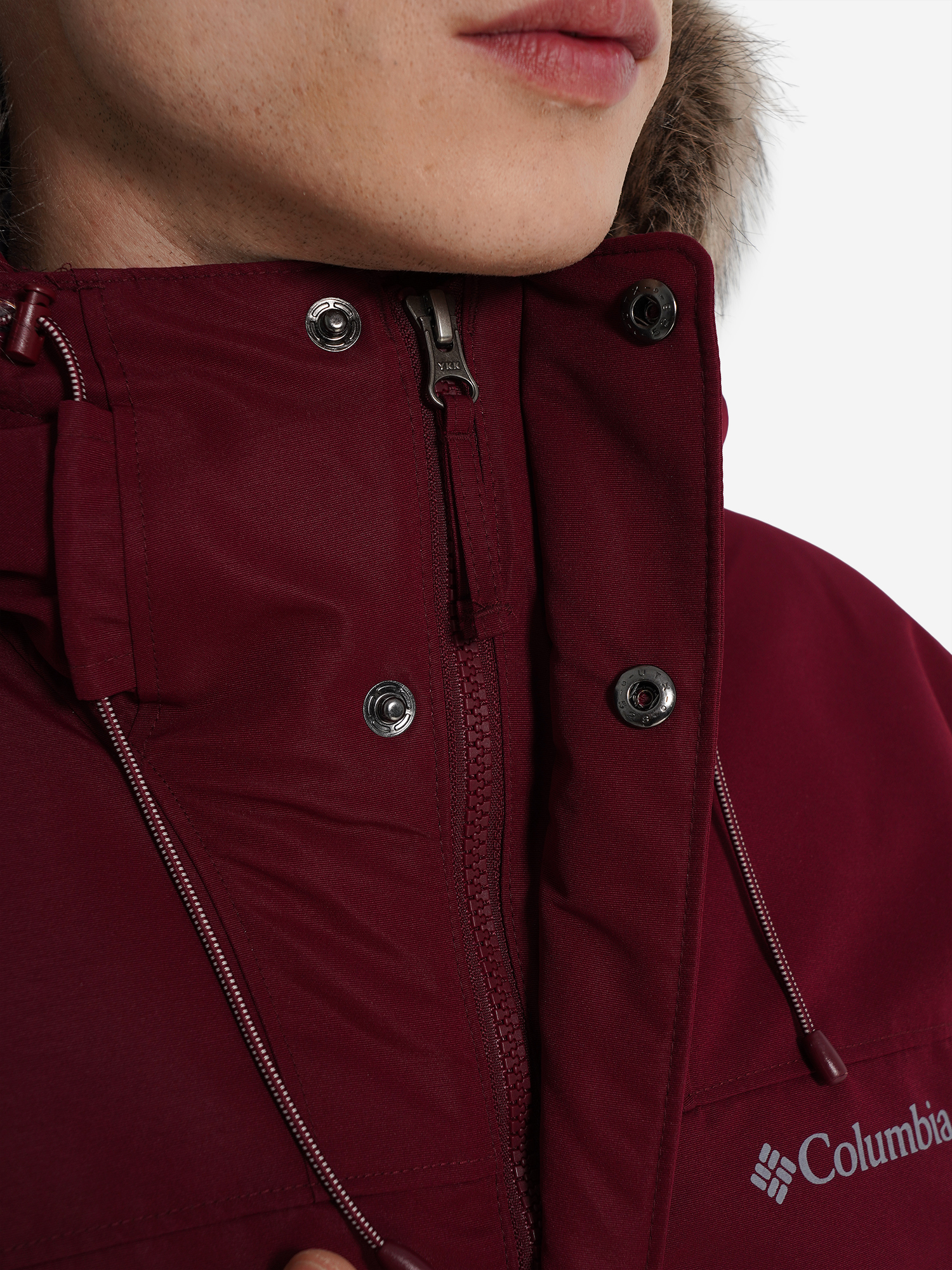 фото Пуховик мужской columbia marquam peak iii parka, красный