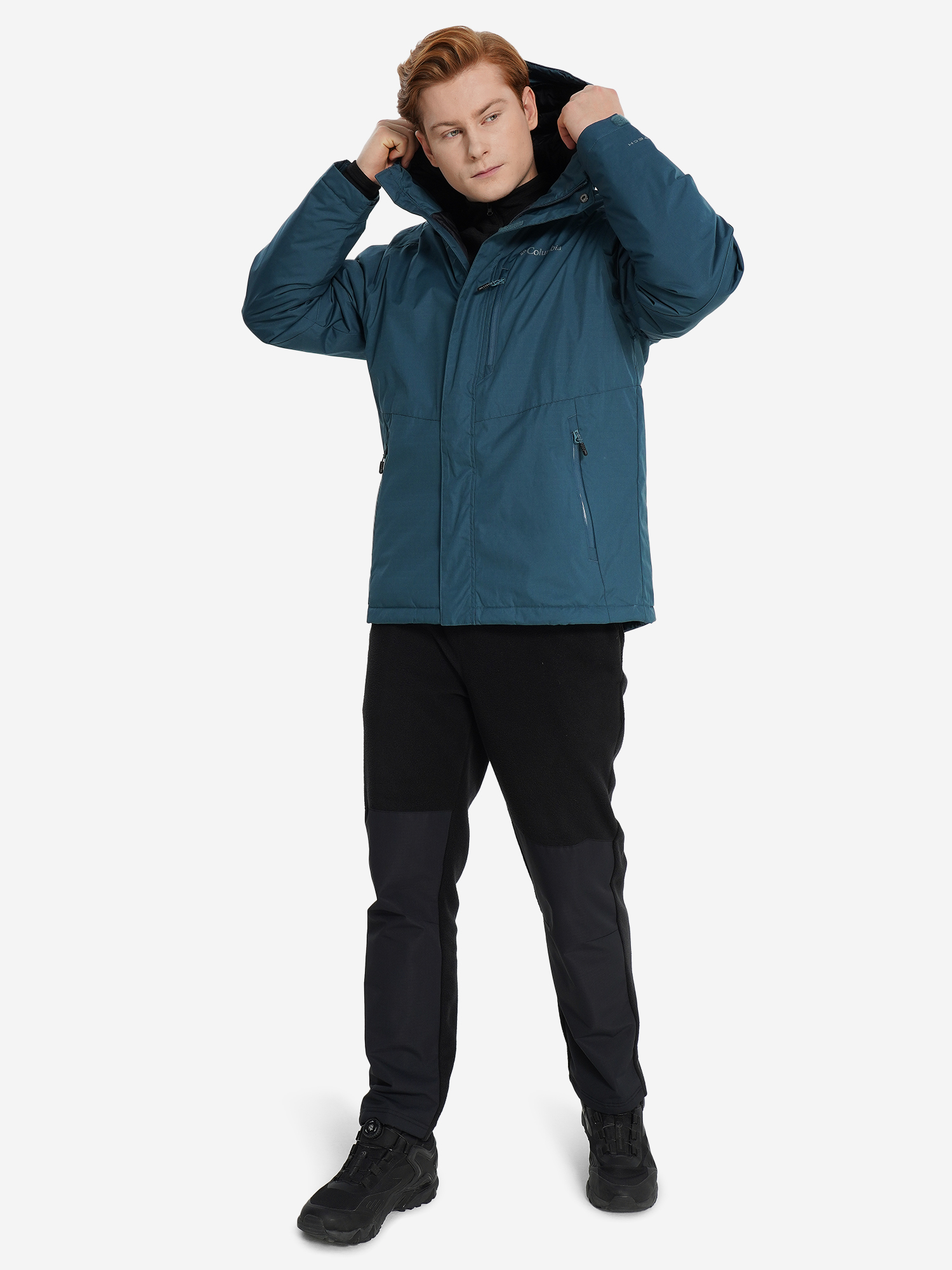 фото Куртка утепленная мужская columbia oak harbor ii insulated jacket, голубой