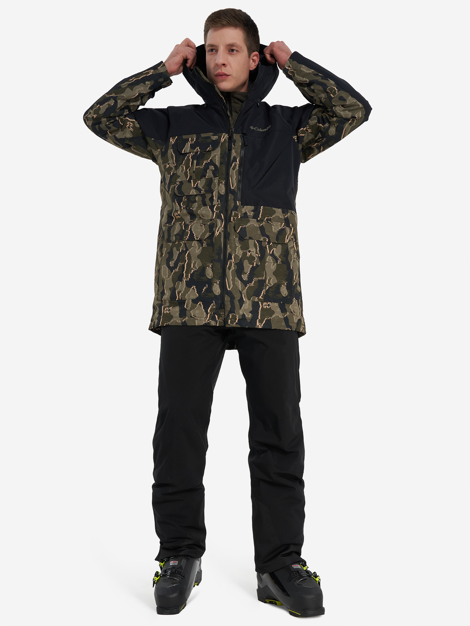 фото Куртка утепленная мужская columbia coreshot printed jacket, зеленый