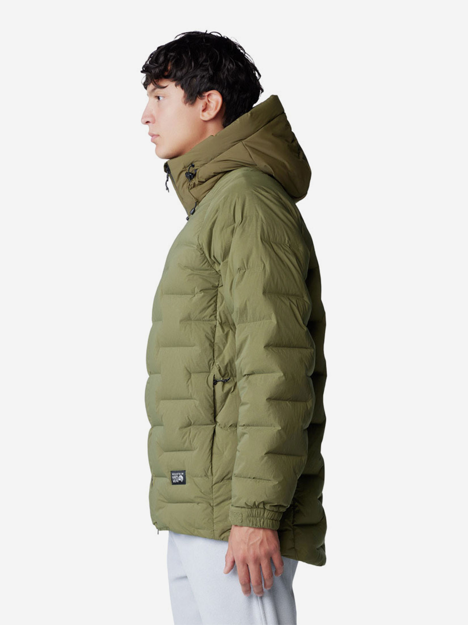 фото Пуховик мужской mountain hardwear stretchdown, зеленый