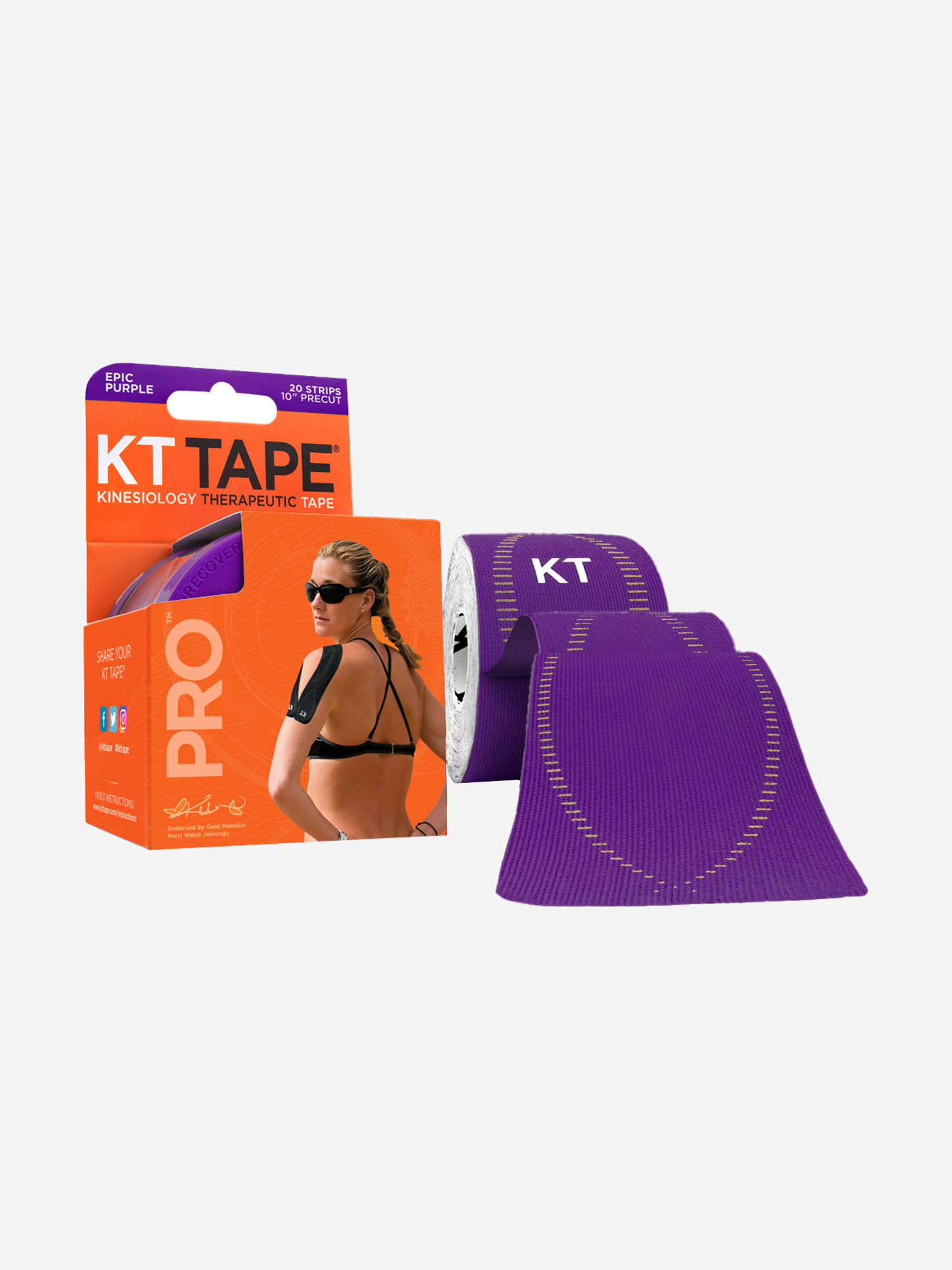 KT Tape Кинезио тейп для тела, 20 полосок в рулоне, 25 х 5 см, фиолетовый, Фиолетовый
KT Tape Кинезио тейп для тела, 20 полосок в рулоне, 25 х 5 см, фиолетовый, Фиолетовый