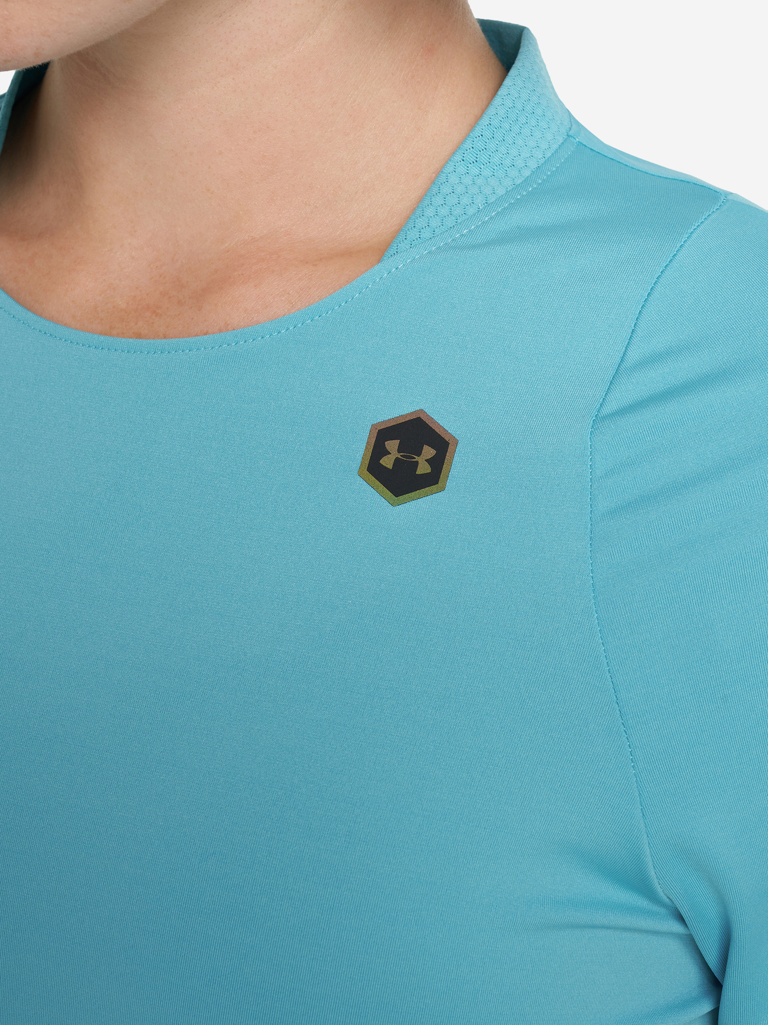 фото Футболка женская under armour rush, голубой