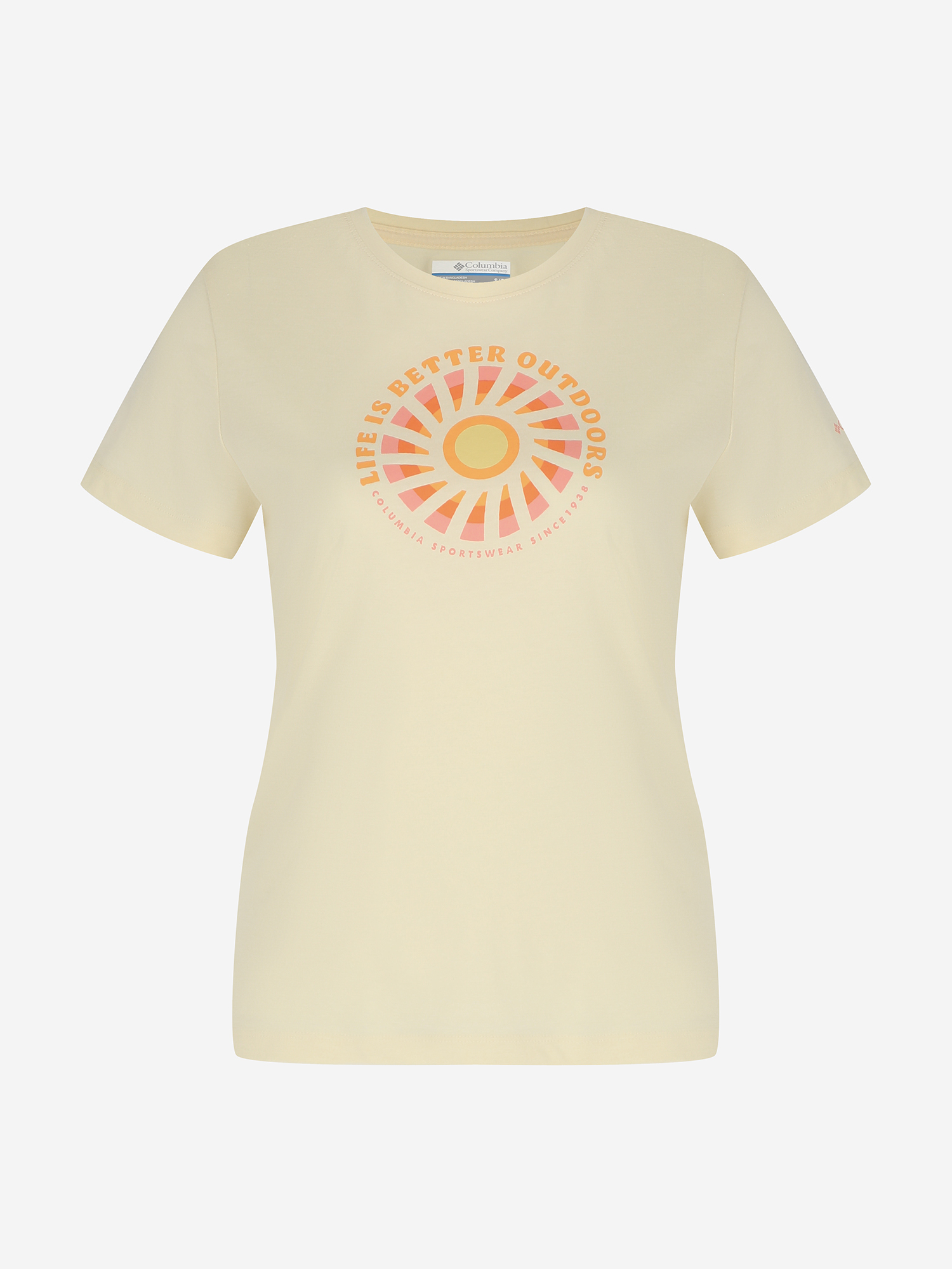 фото Футболка женская columbia ruby springs graphic fitted ss, желтый