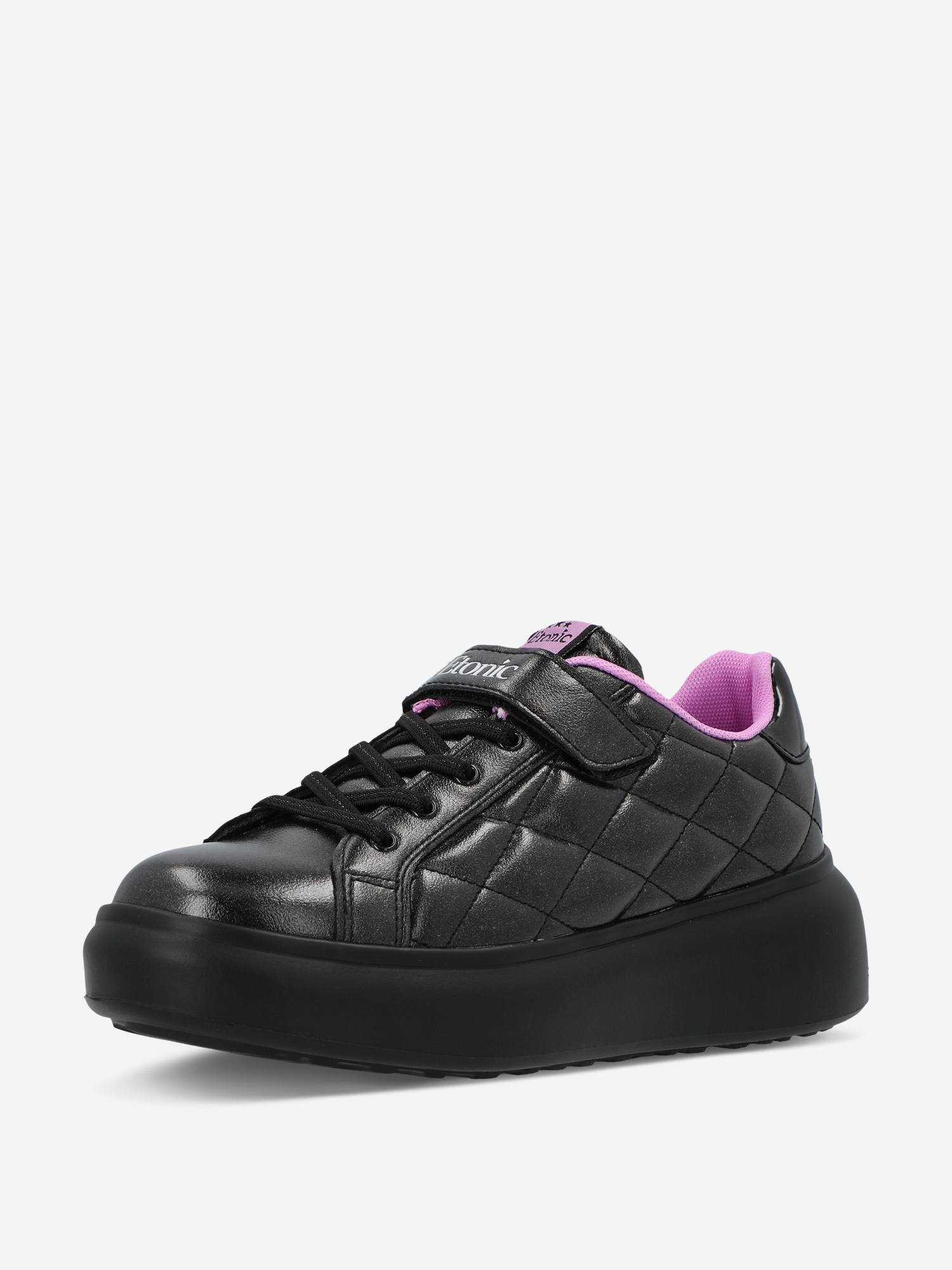 фото Кеды для девочек etonic ania pearlized, черный