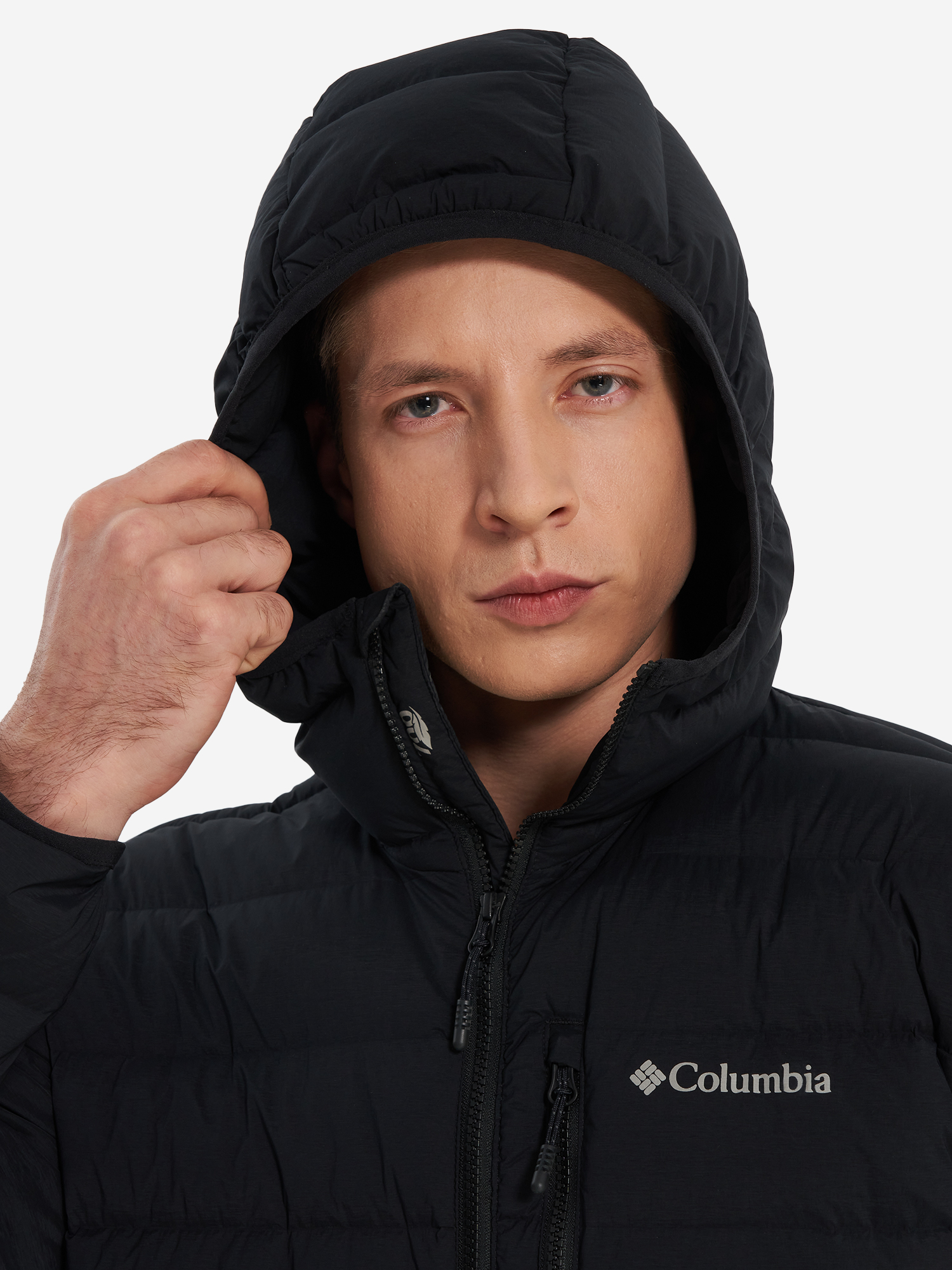 фото Пуховик мужской columbia drift peak stretch down hooded jacket, черный