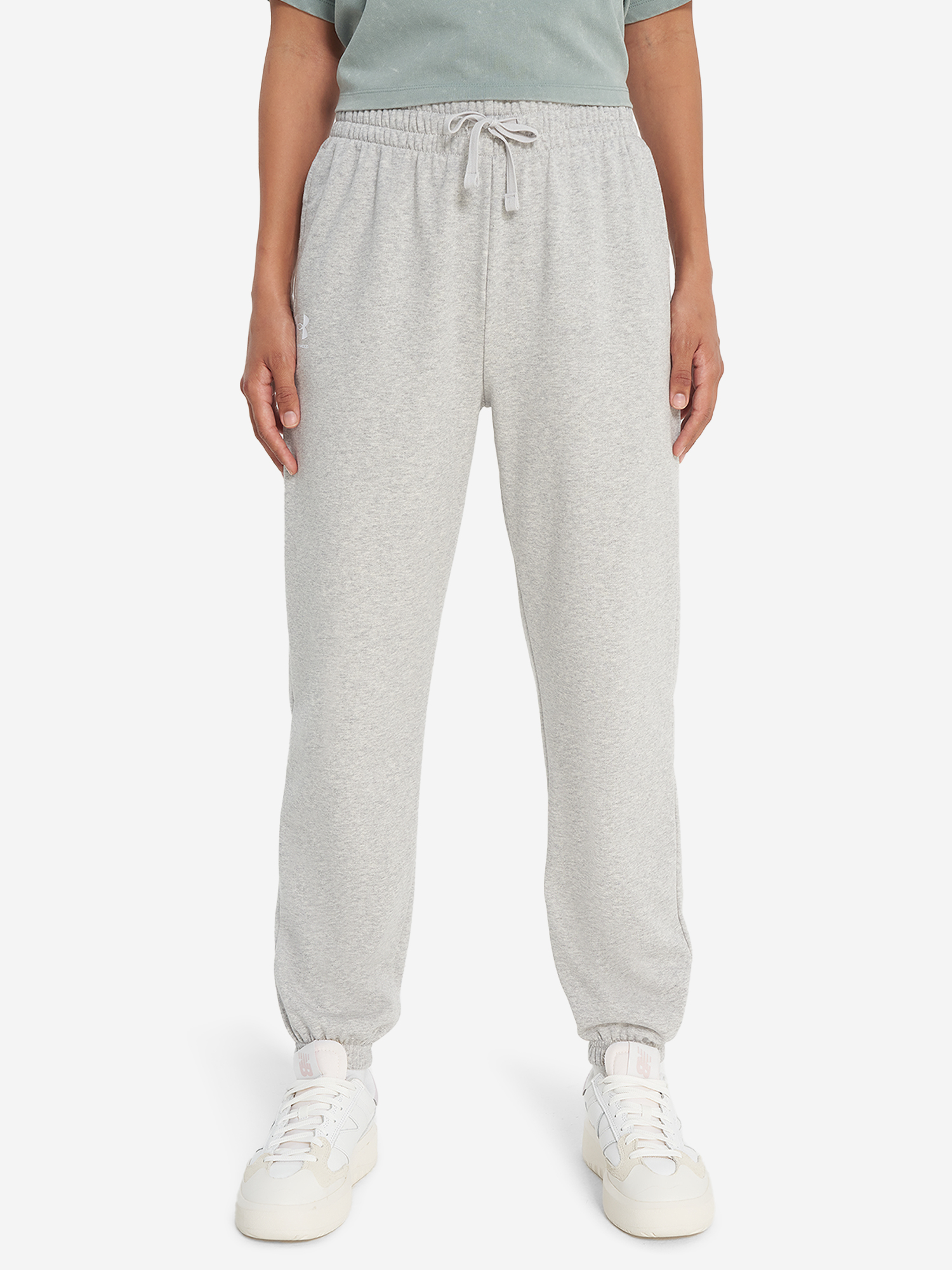 фото Брюки женские under armour rival terry, серый