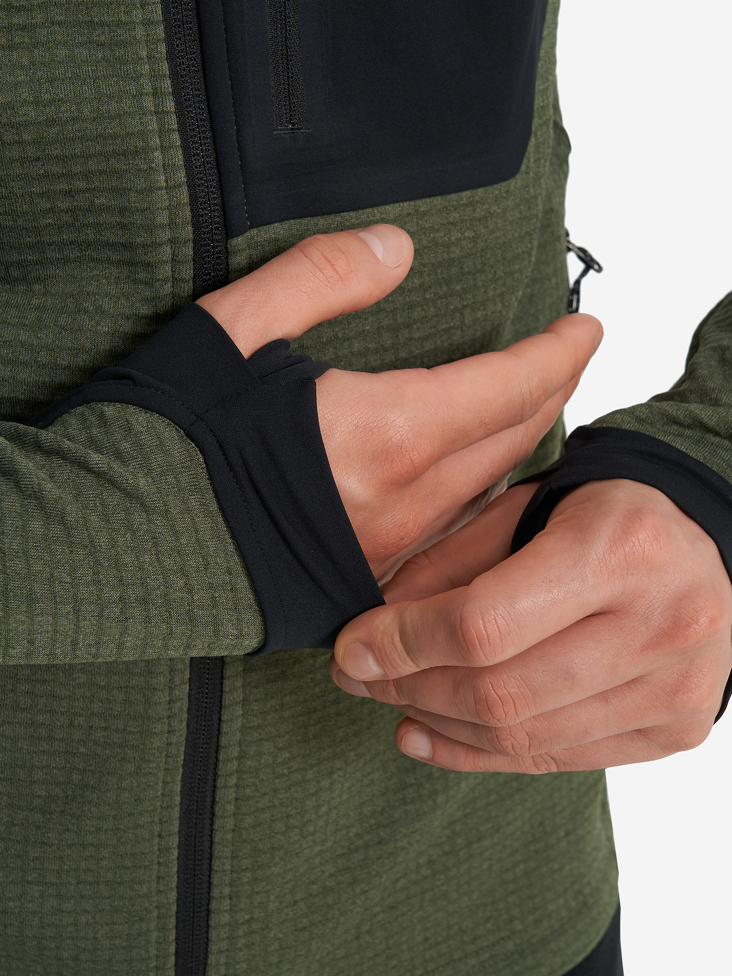 фото Толстовка мужская mountain hardwear polartec, зеленый