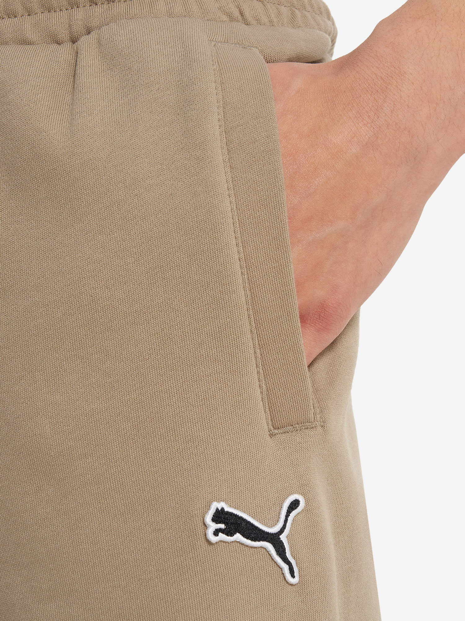 фото Брюки флисовые мужские puma better essentials, коричневый