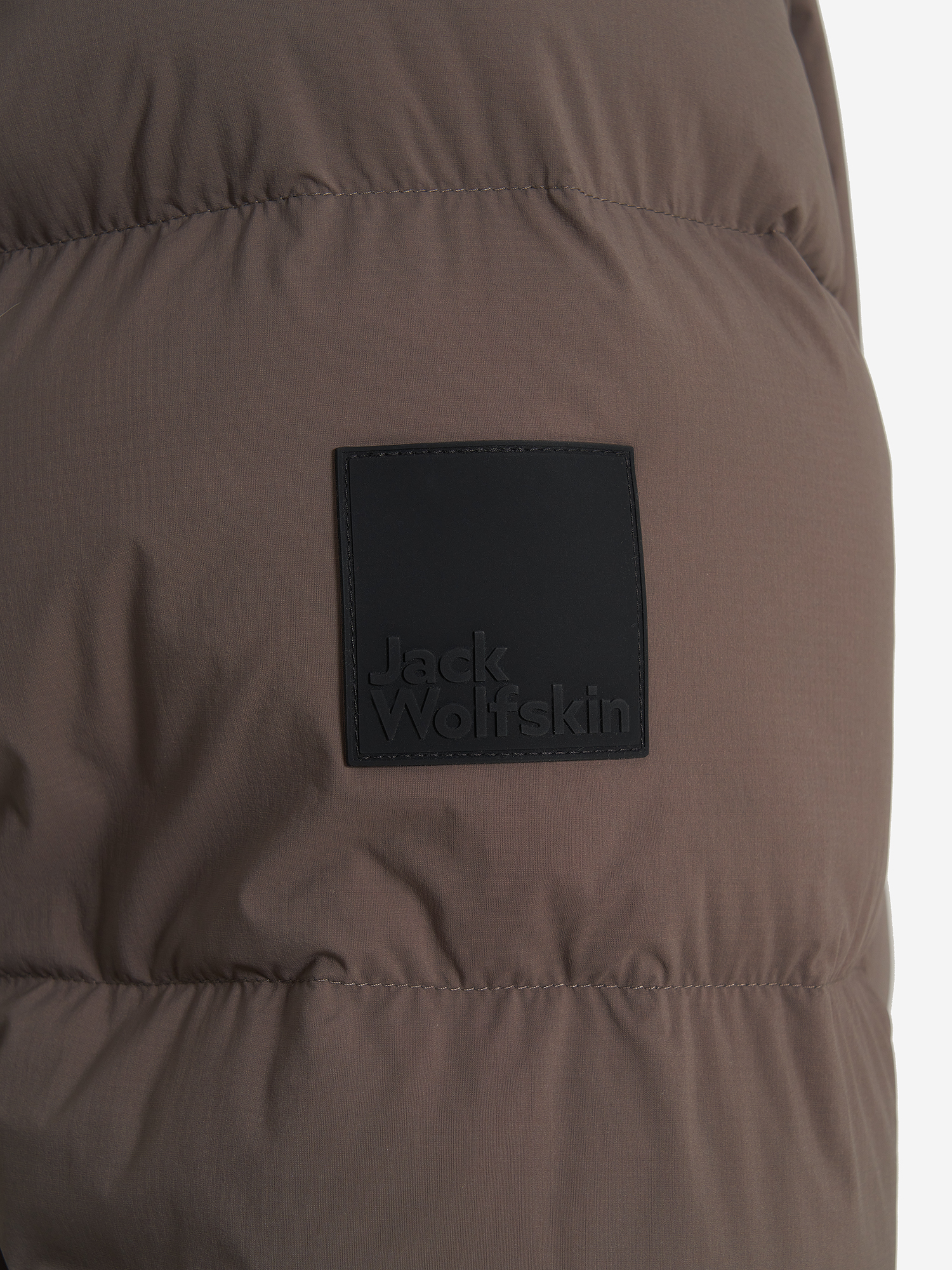 фото Пуховик мужской jack wolfskin roemertor, коричневый