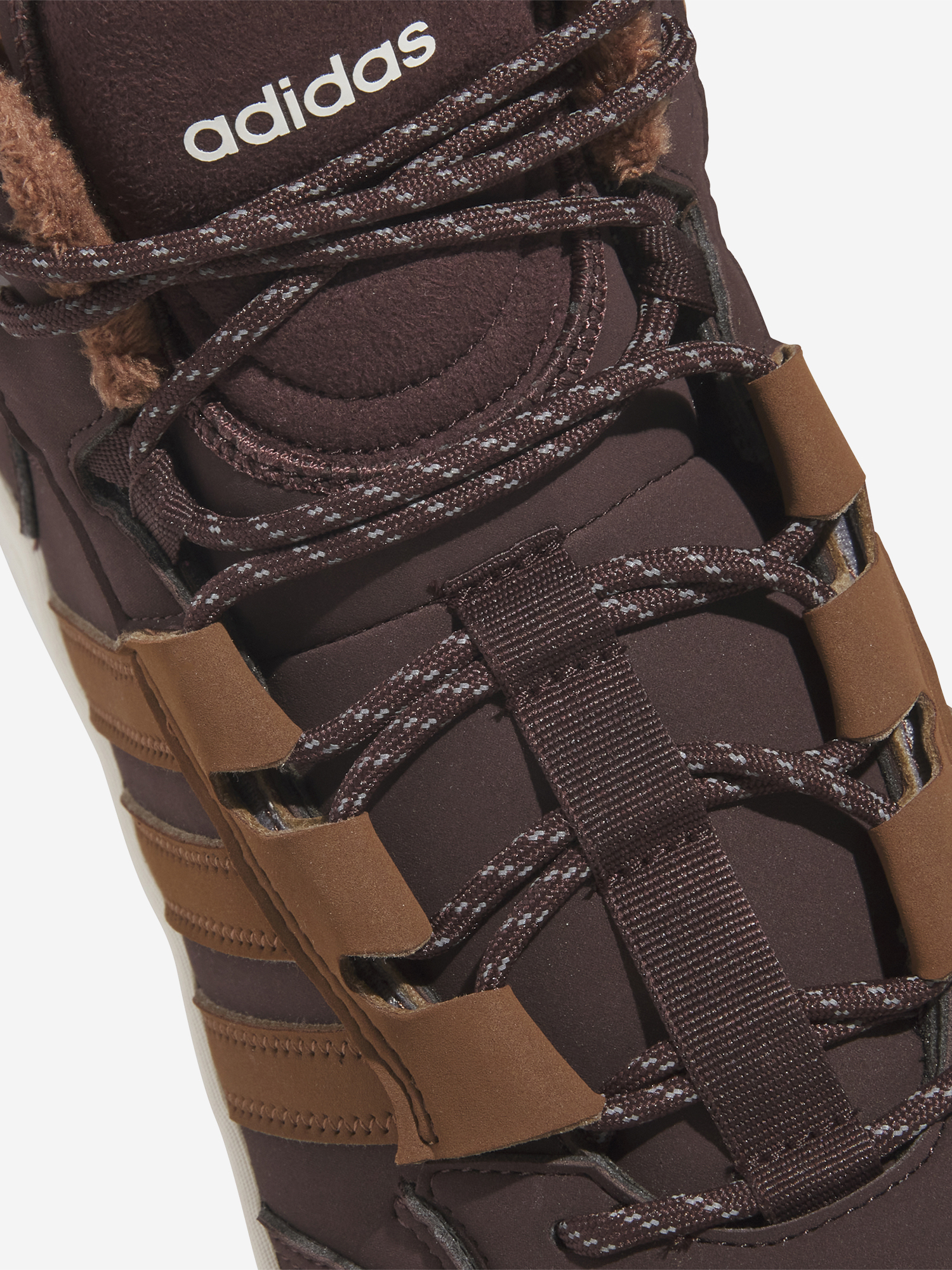 фото Кеды утепленные женские adidas hoops 4.0 winterized, коричневый